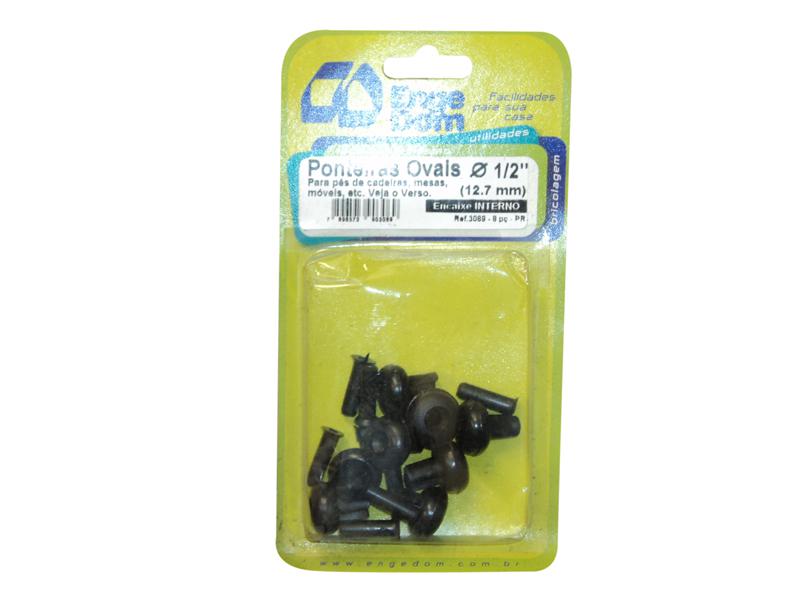 PONTEIRA OVAL INTERNA PRETA(C)3/4” 8p 3106