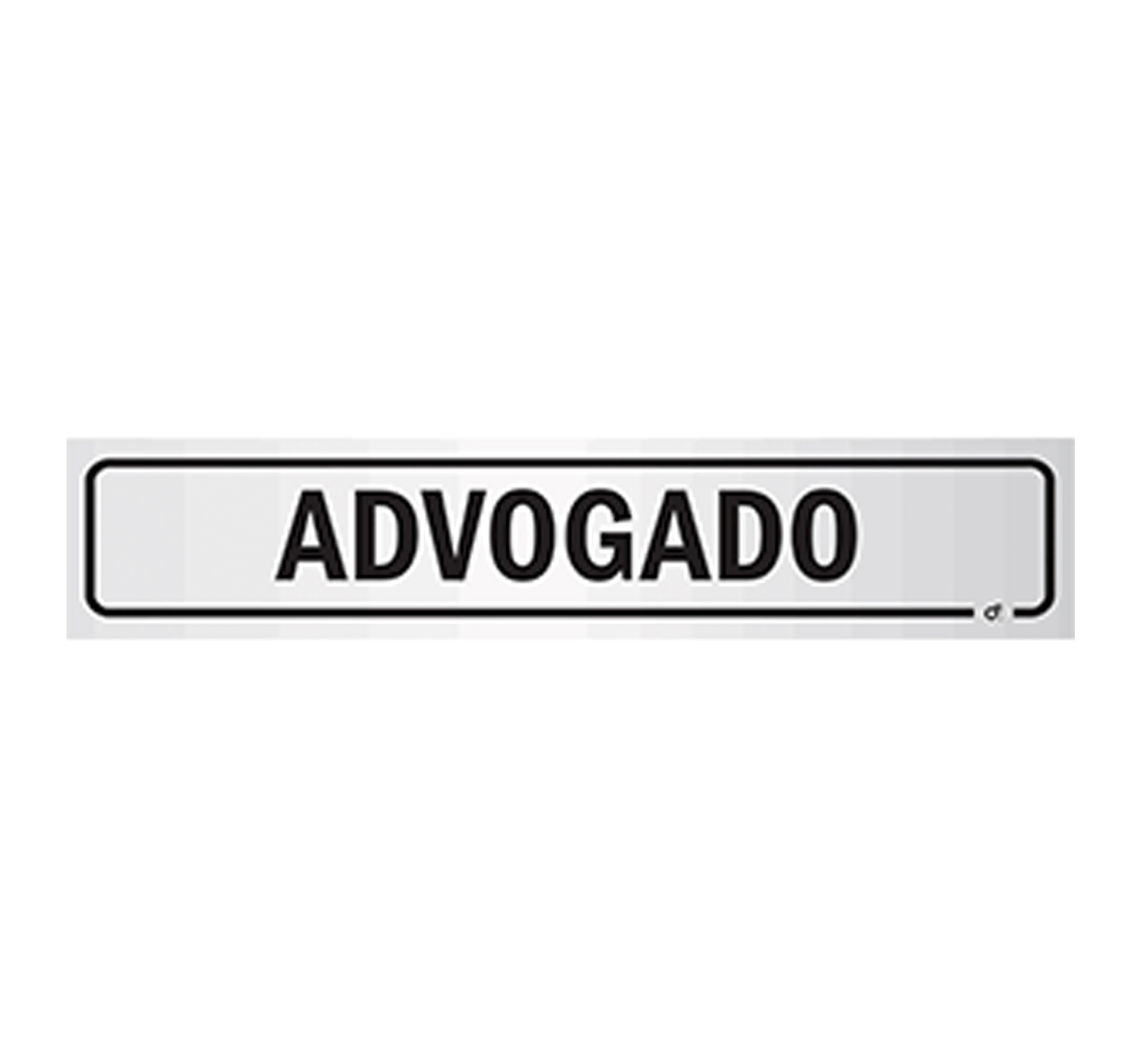 PLACA INDICADORA ALUMINIO DECORE  5x25 ADVOGADO