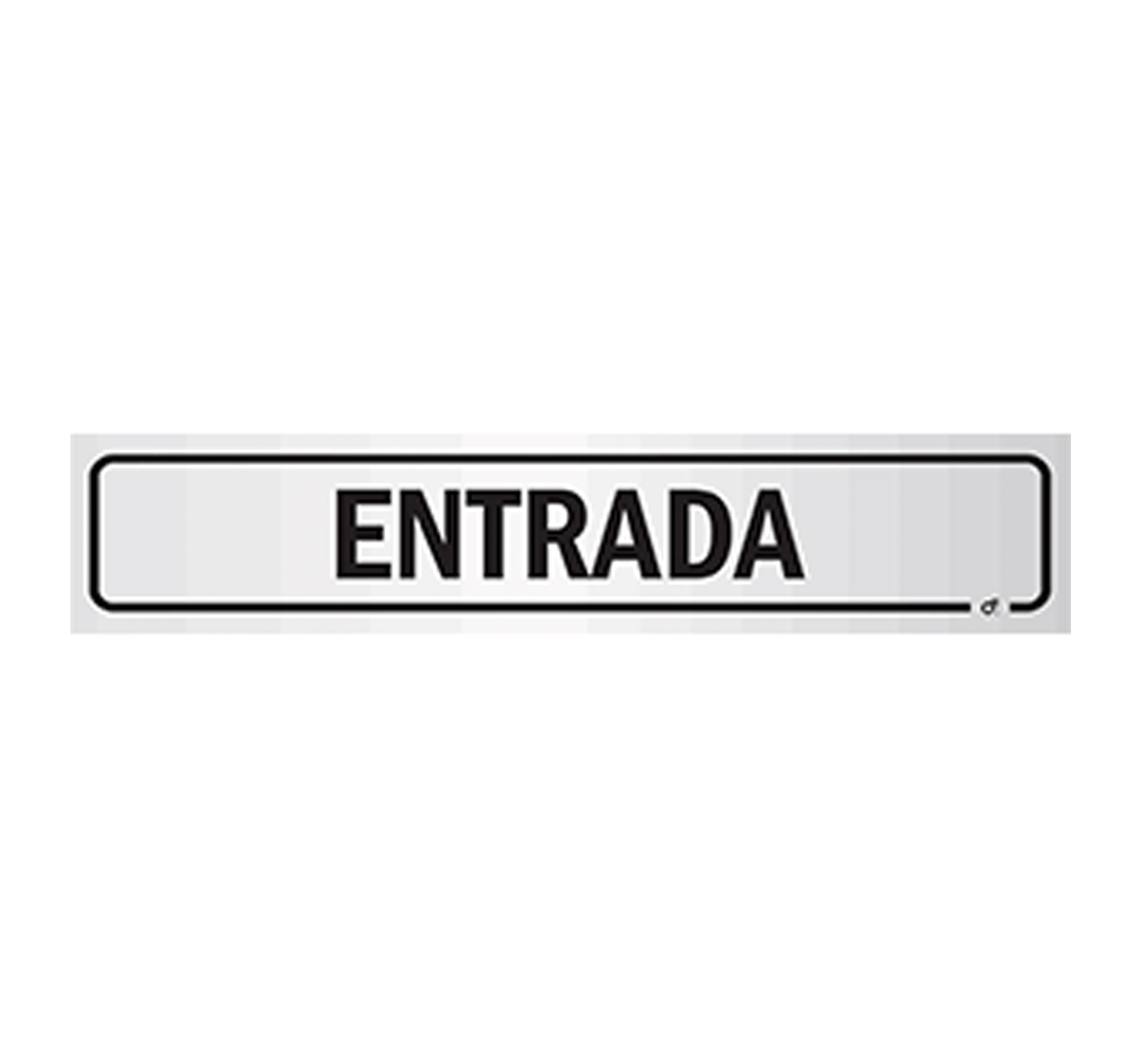 PLACA INDICADORA ALUMINIO DECORE  5x25 ENTRADA