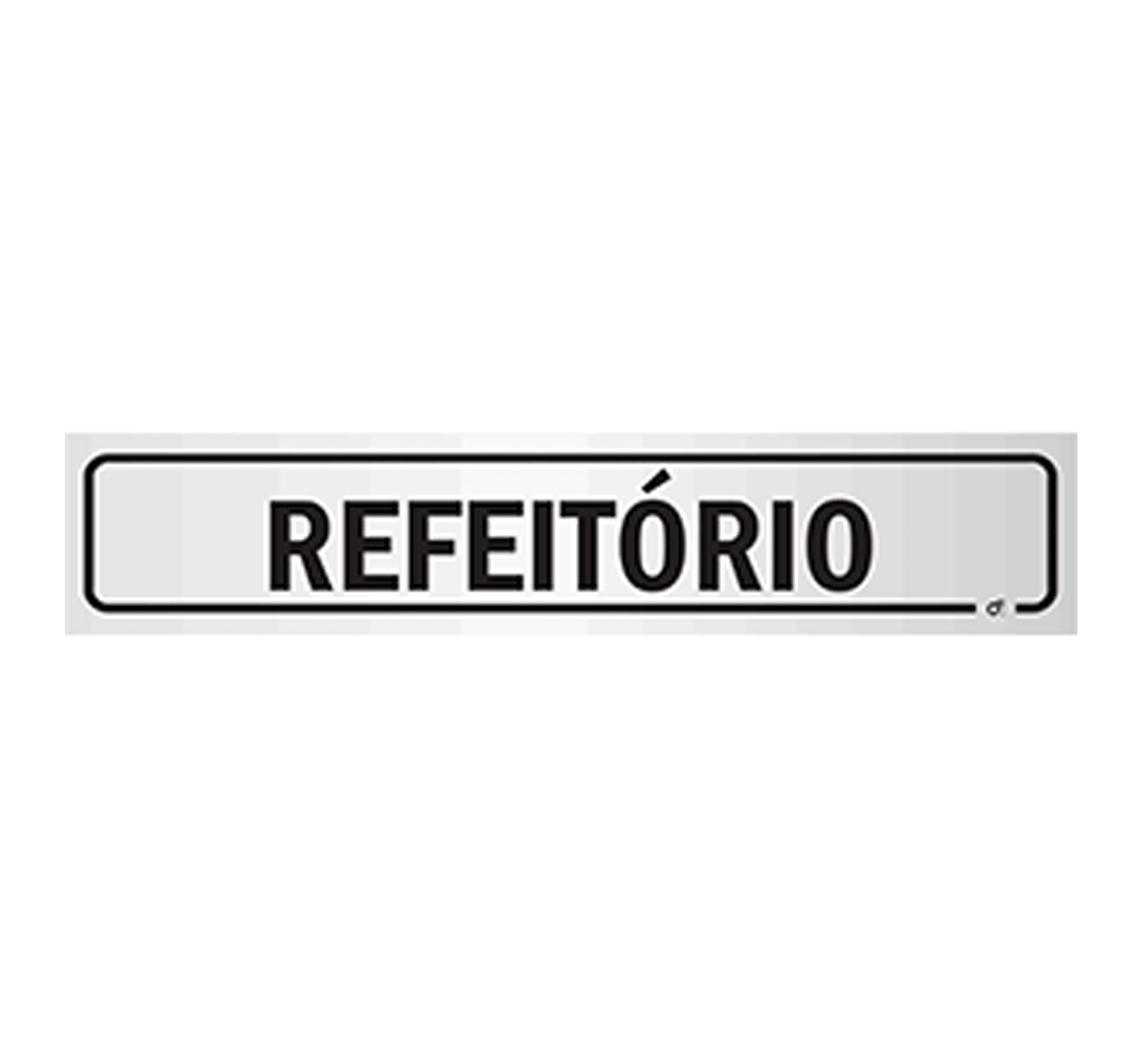 PLACA INDICADORA ALUMINIO DECORE  5x25 REFEITORIO