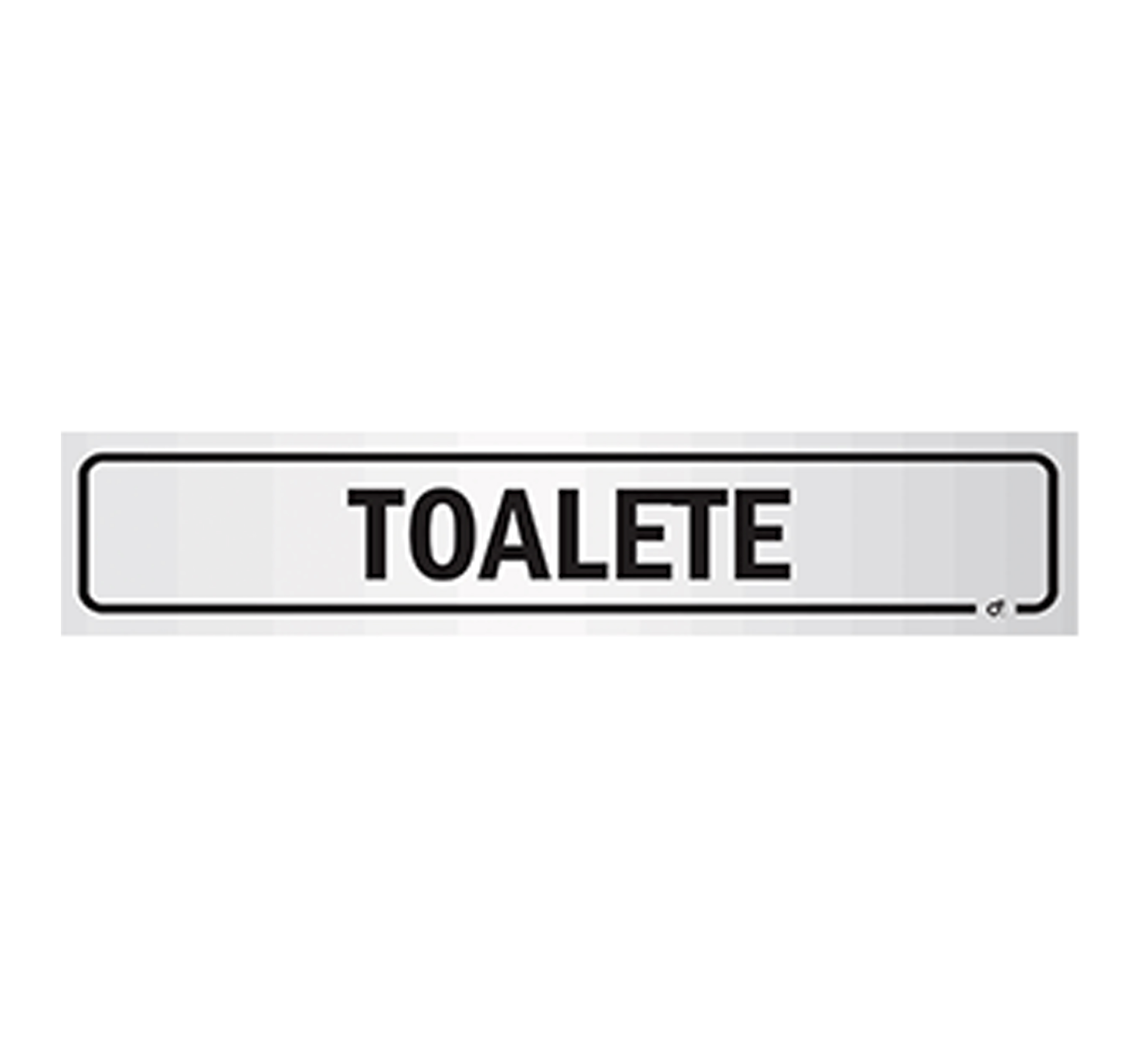 PLACA INDICADORA ALUMINIO DECORE  5x25 TOALETE