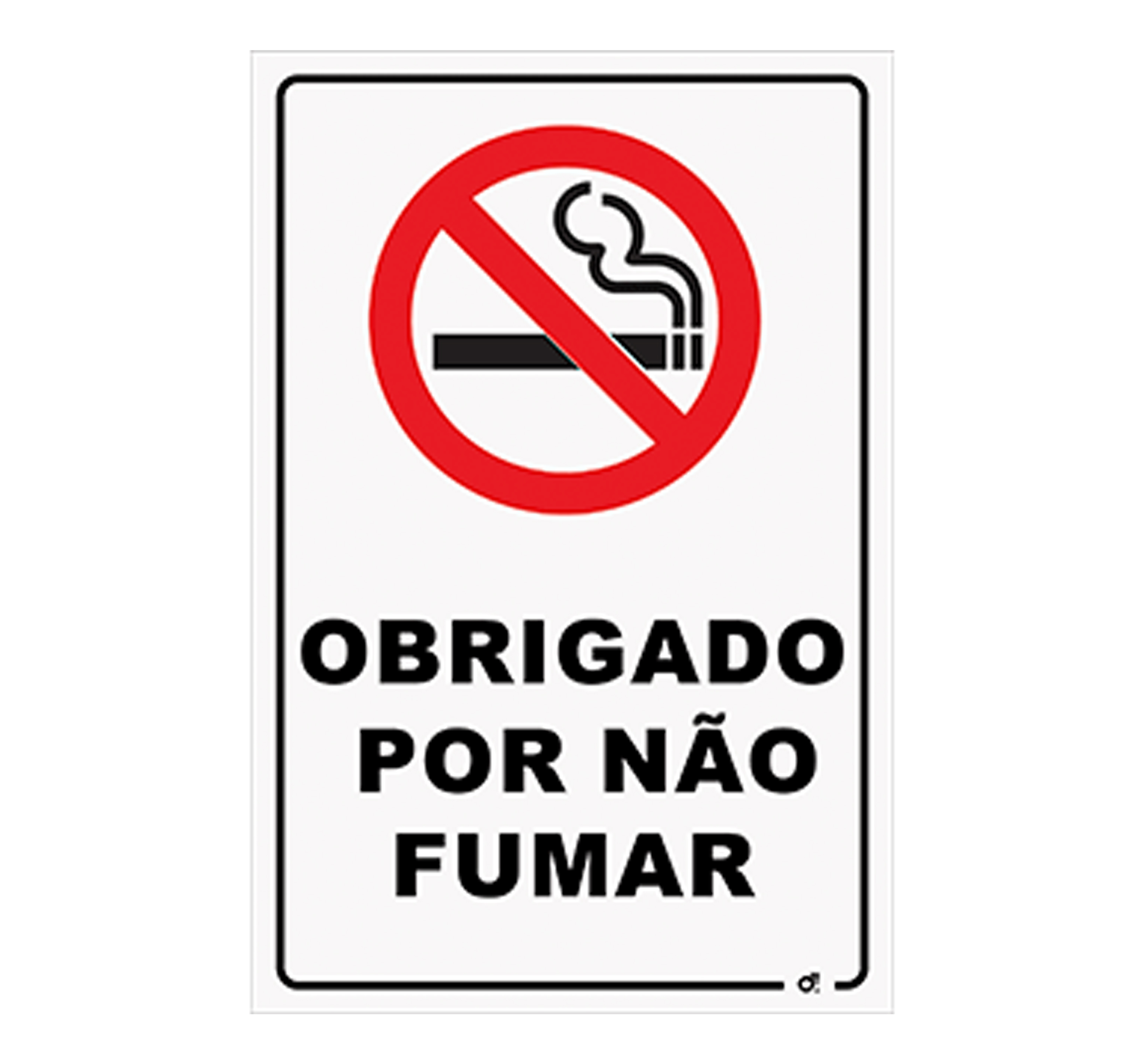 PLACA INDICADORA PVC DECORE 30x20 OBRA NAO FUMAR
