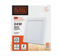 LUMINARIA LED BLACK&DECKER QDR BCA SOBR 24W 6500K BC BIV