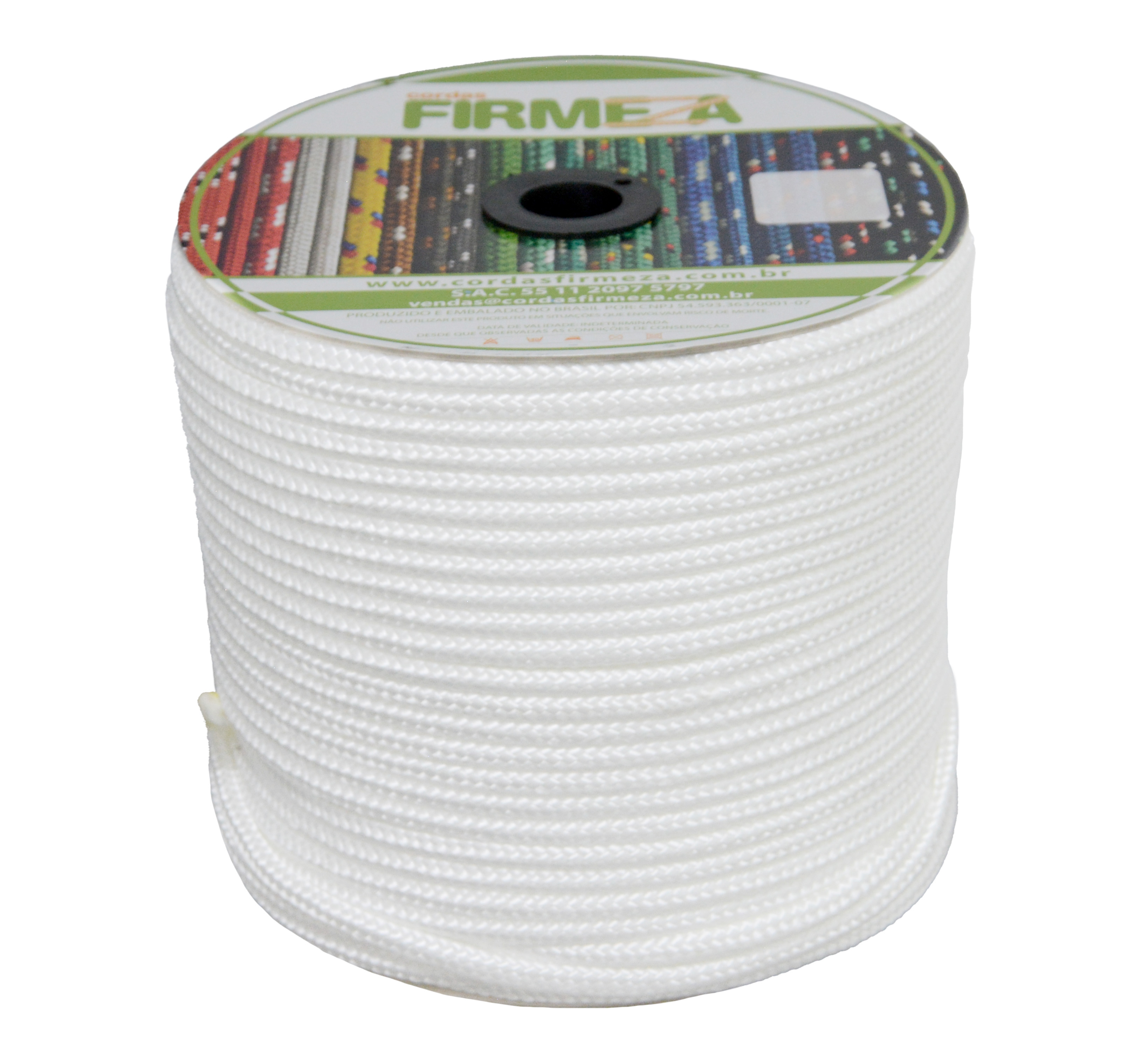 CORDA PP.FIRMEZA TRANCADA BRANCA CARRETEL 08MM 258M