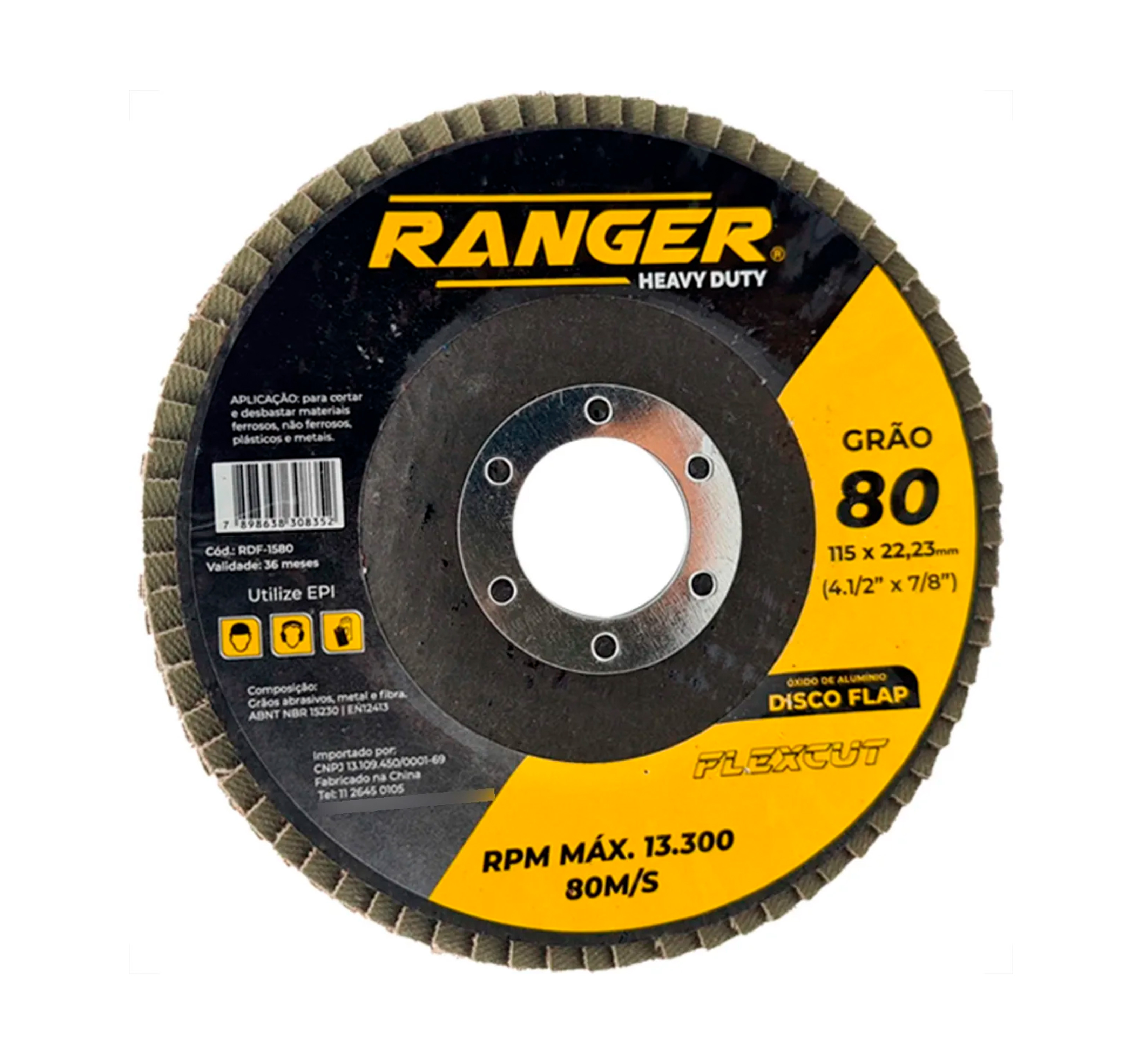 DISCO FLAP ZIRCONIA RANGER 4.1/2X 80