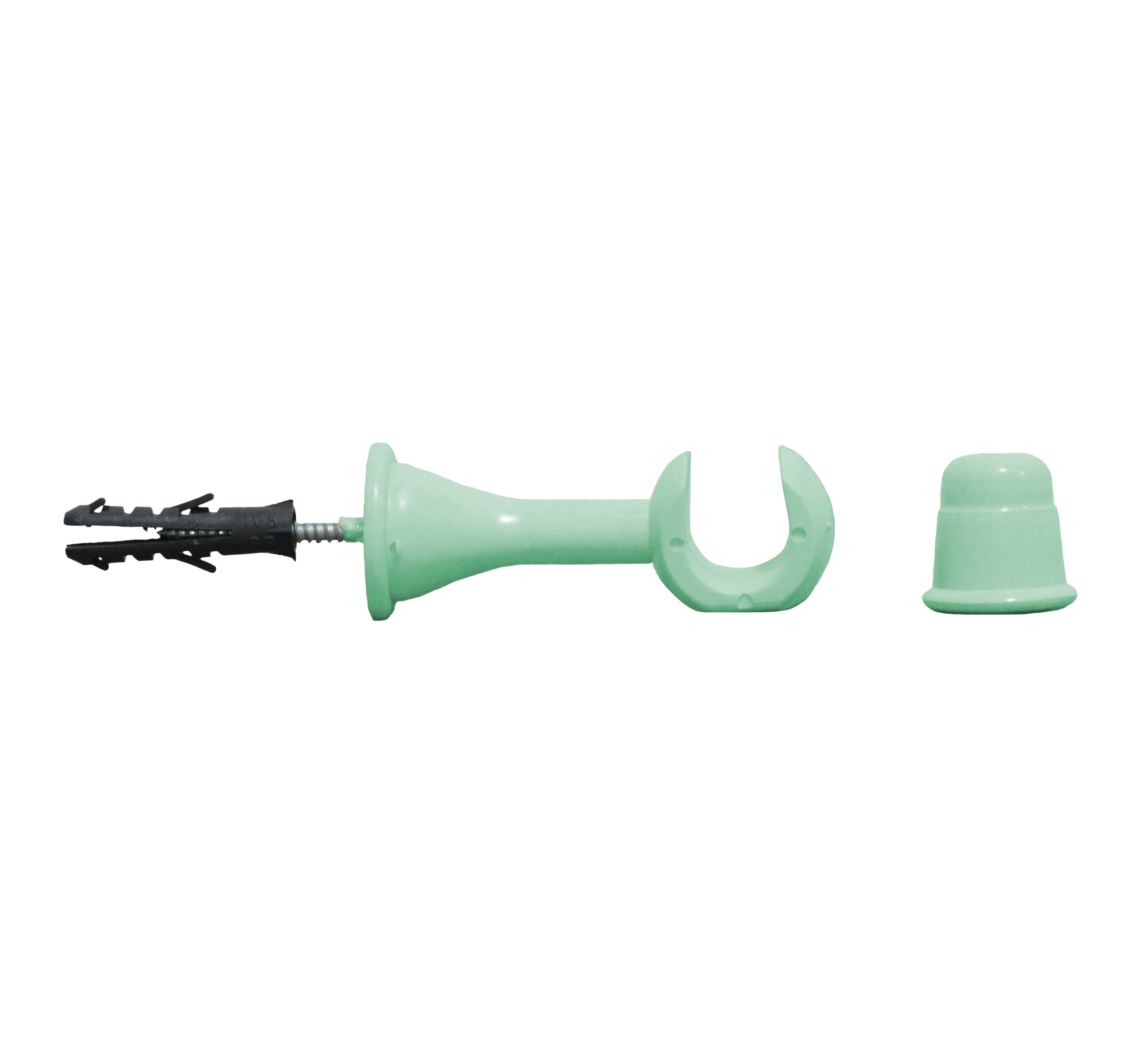 SUPORTE VARAO CORTINA CADIZ FINO SIMPLES VERDE