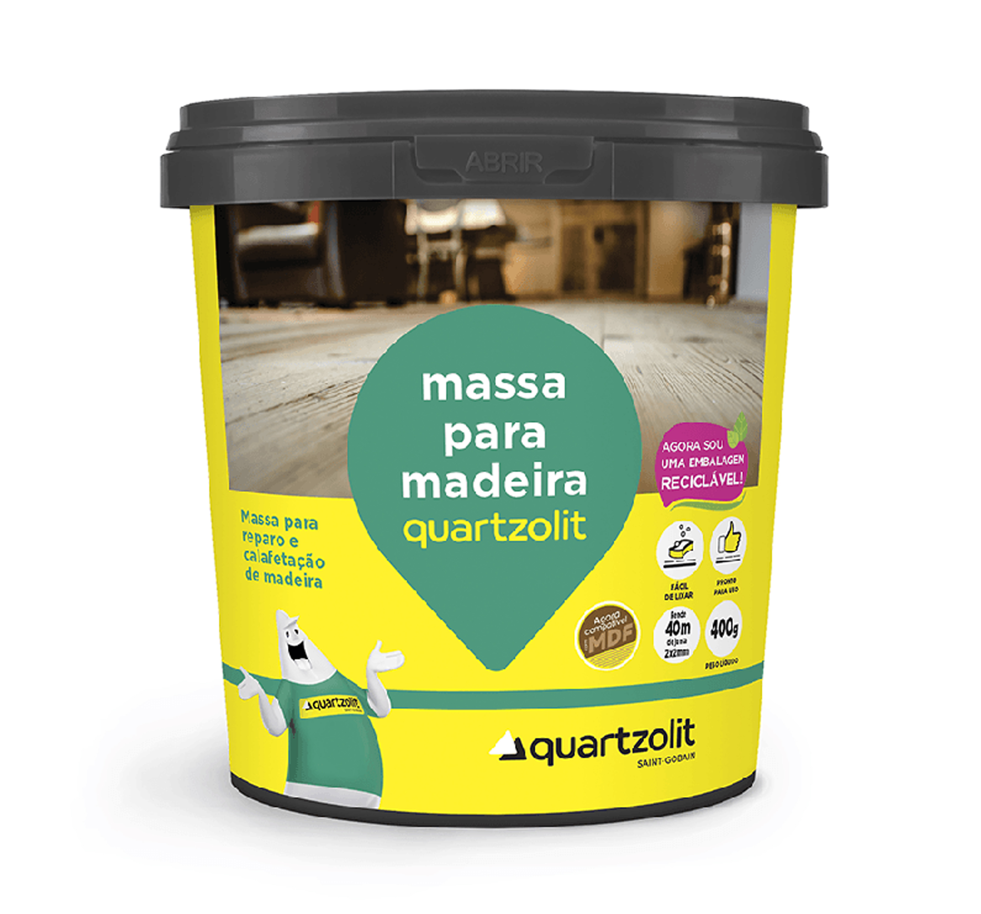 MASSA P/MADEIRA QUARTZOLIT CARVALHO 400G