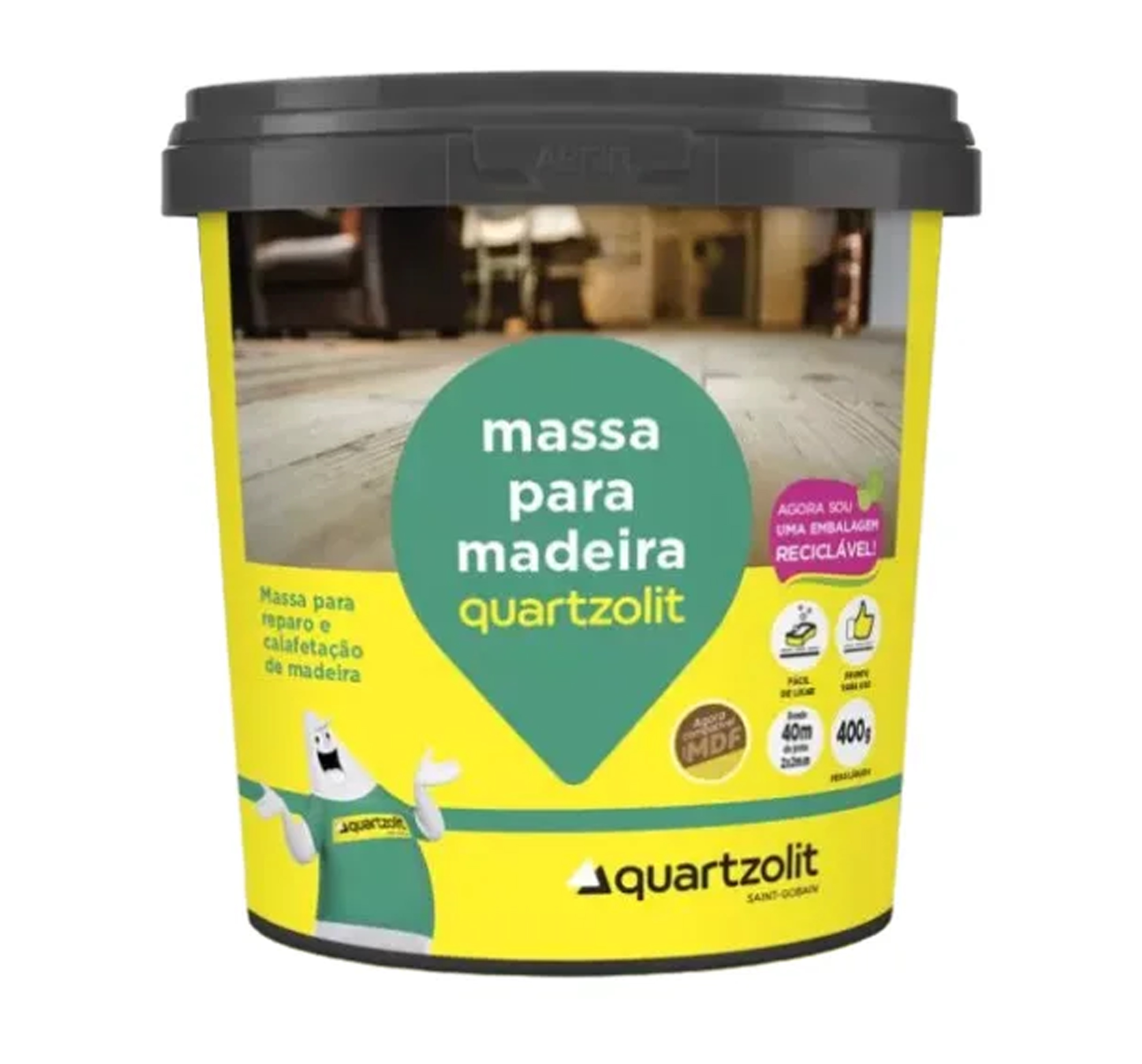 MASSA P/MADEIRA QUARTZOLIT CUMARU 400G