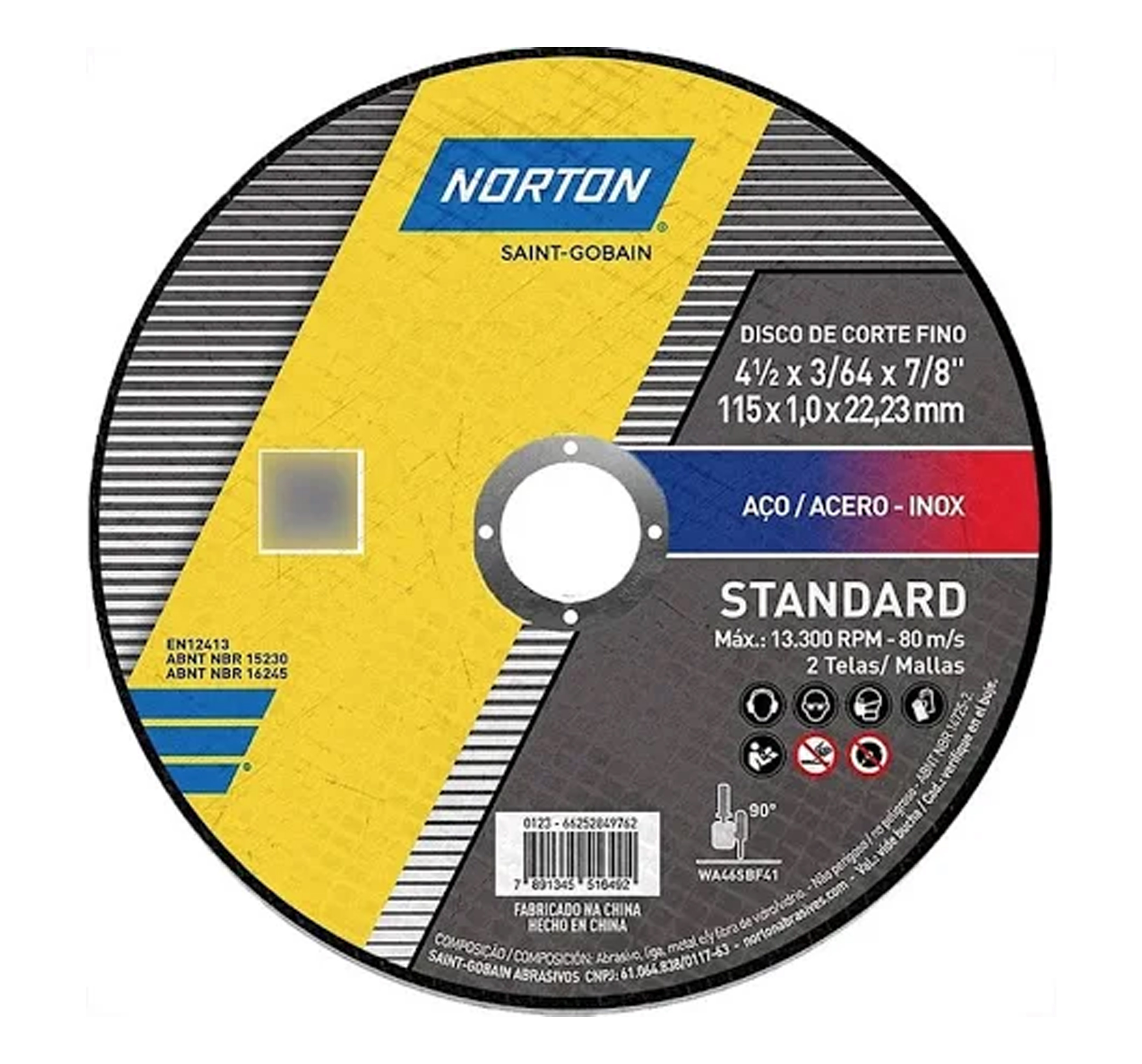 DISCO FINE NORTON STANDARD  4.1/2X7/8X1