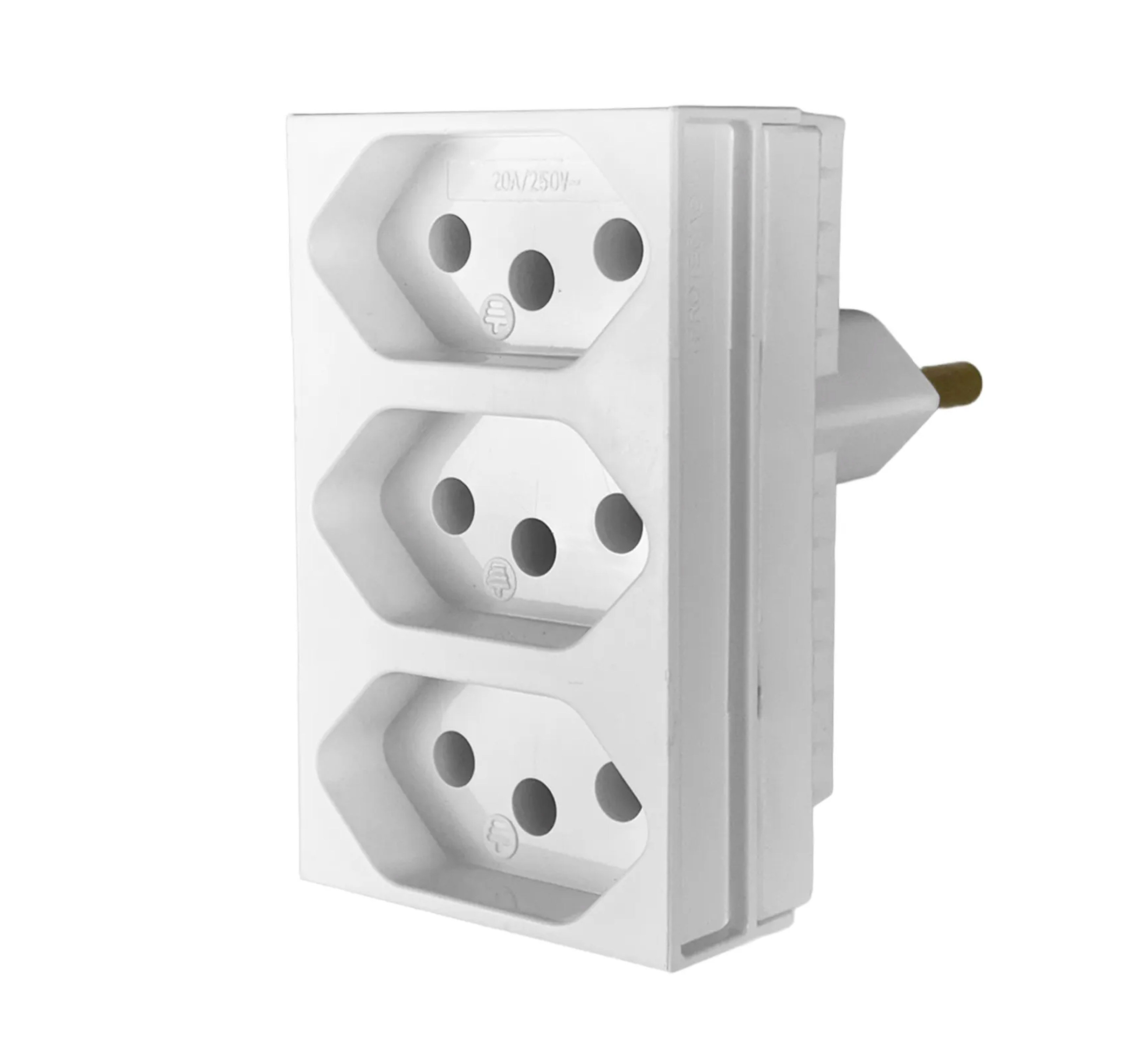 PINO 3 SAIDAS 3P ILUMI 20A BCO 12300