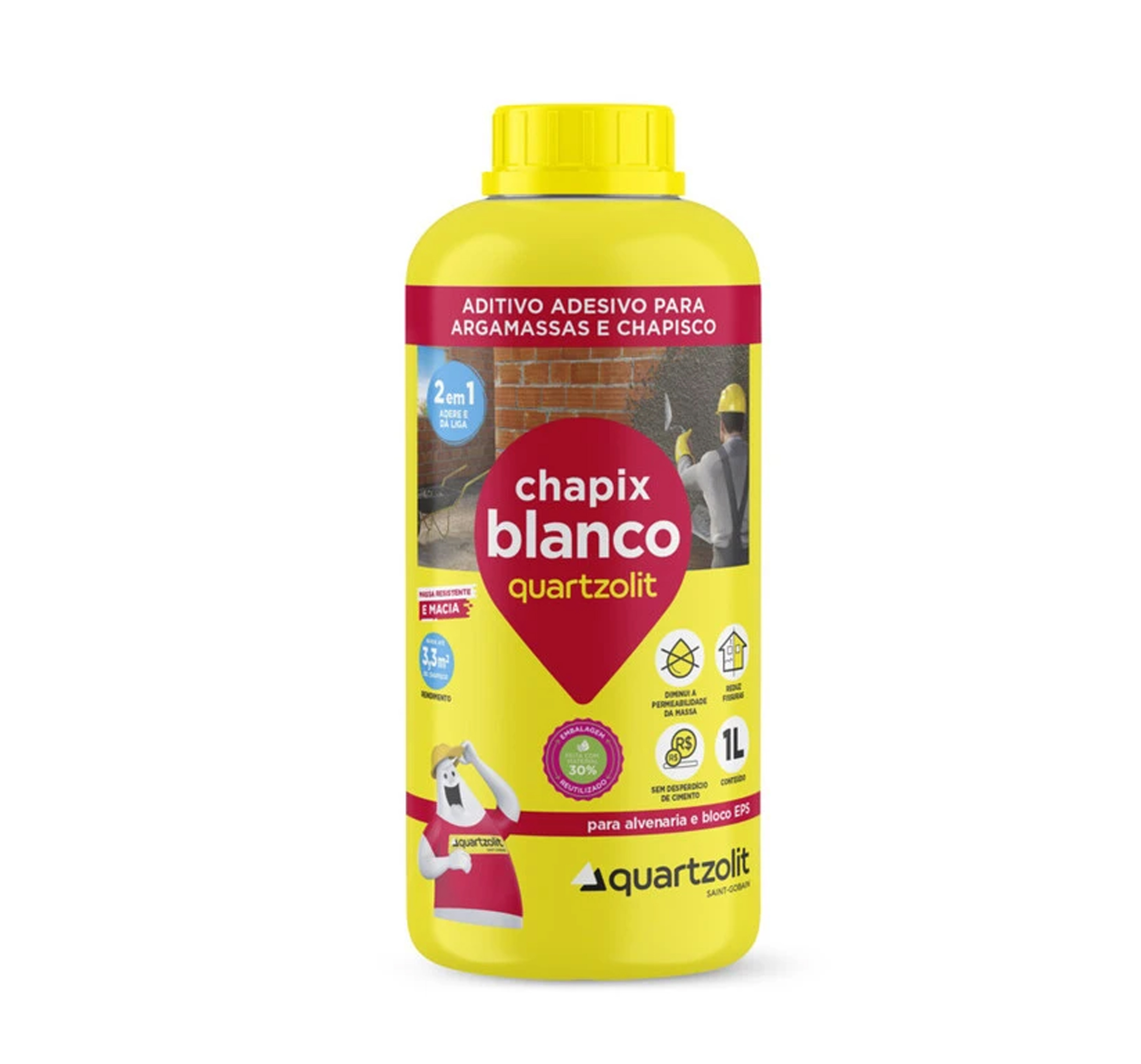 ADITIVO ADESIVO CHAPIX BLANCO QUARTZ  1L FRASCO