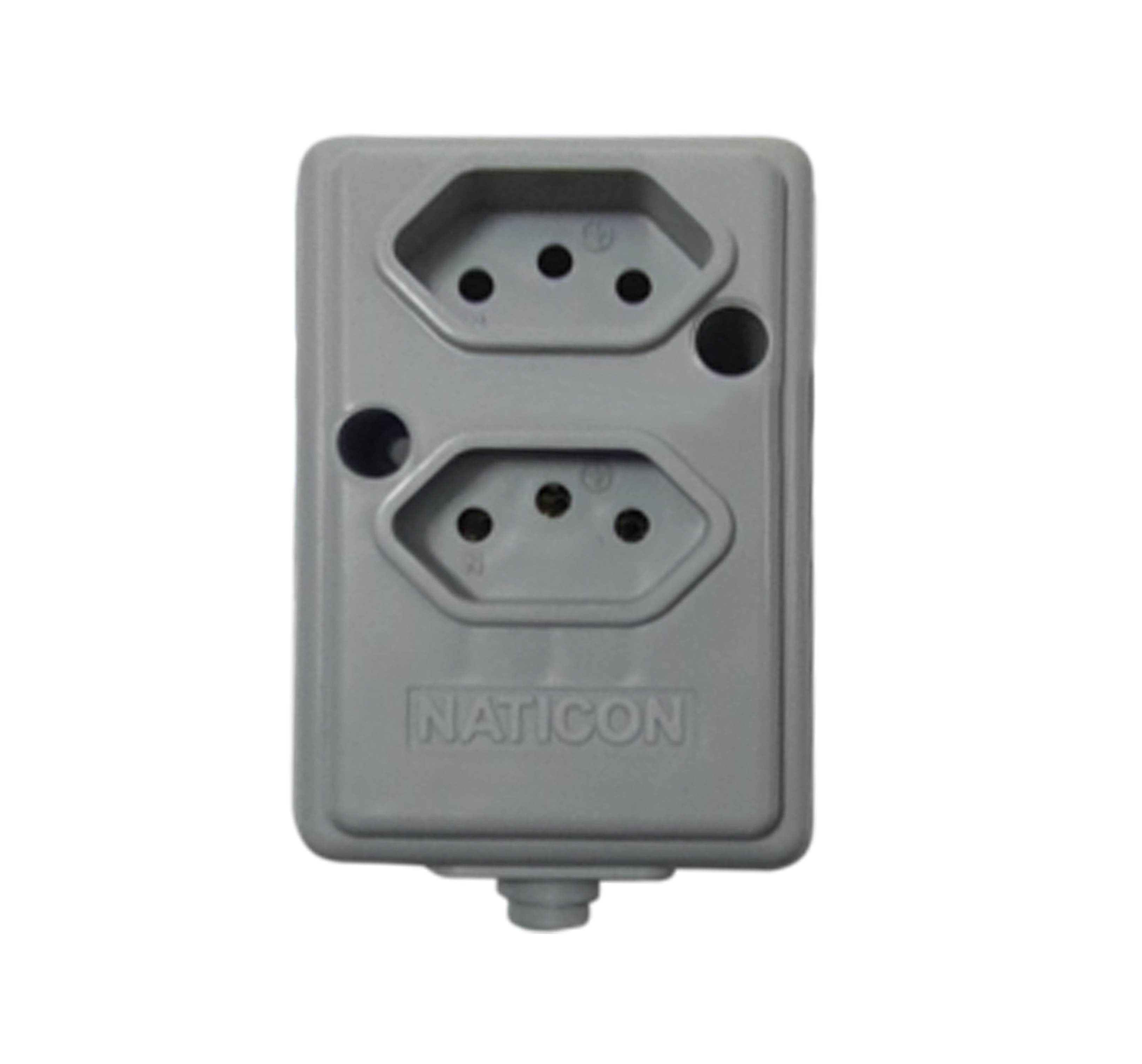 TOMADA BARRA NATICON(A) 2T 10A 3P CZ 606