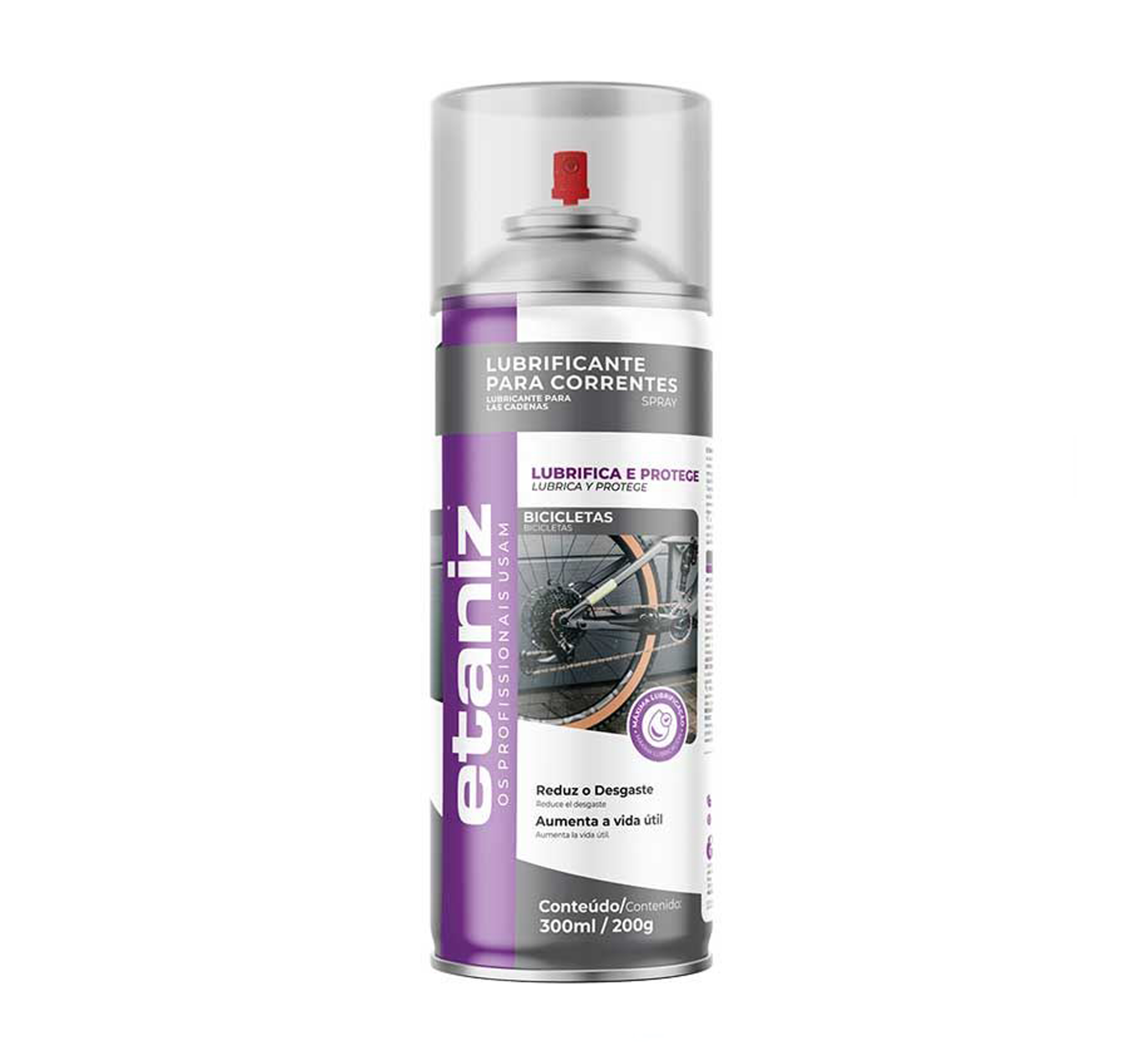 LUBRIF P/CORRENTE BIKE SPRAY ETANIZ300ML