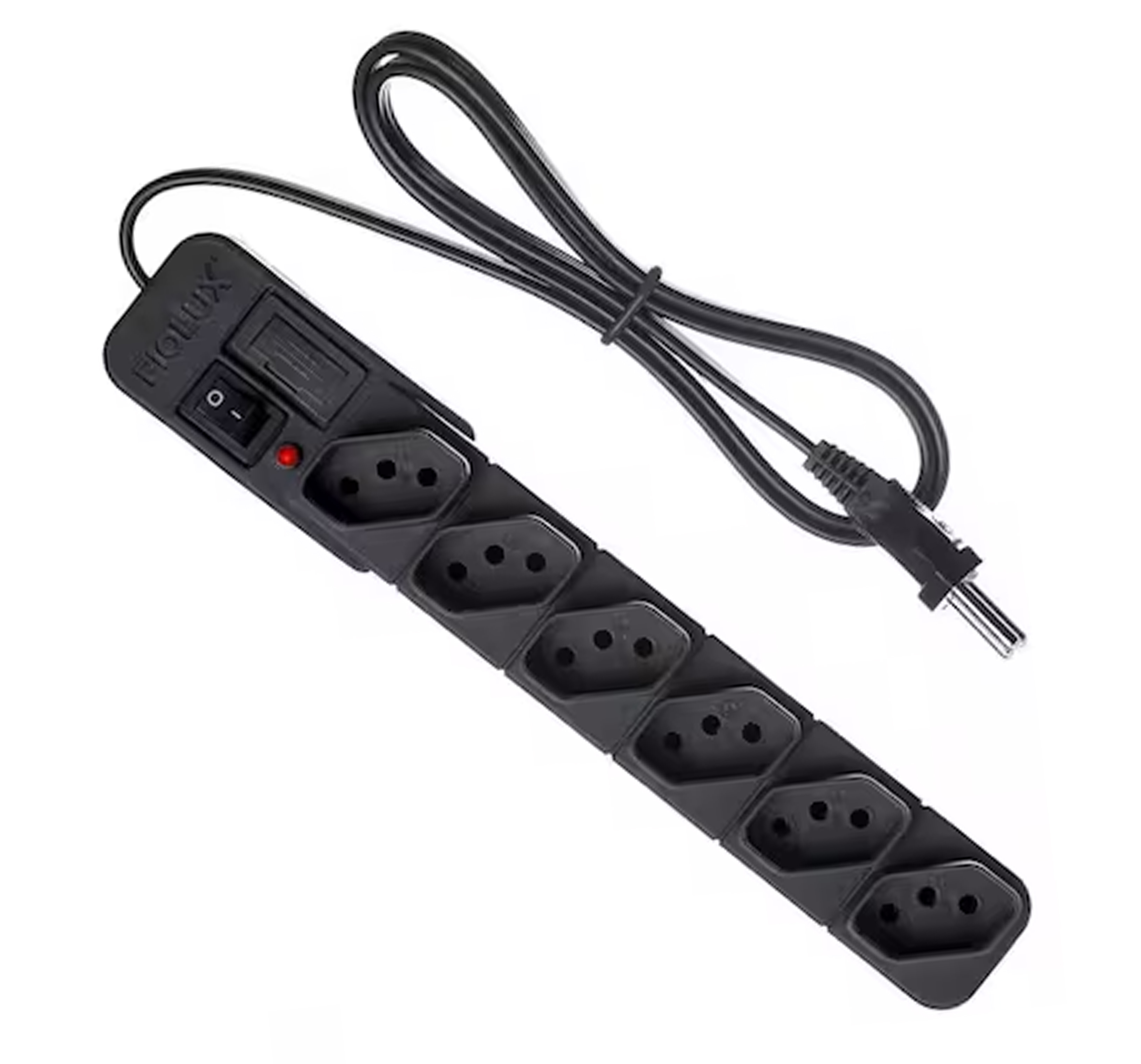 FILTRO LINHA FIOLUX PLASTICO 6TOMADAS 10A BIVOLT 1M