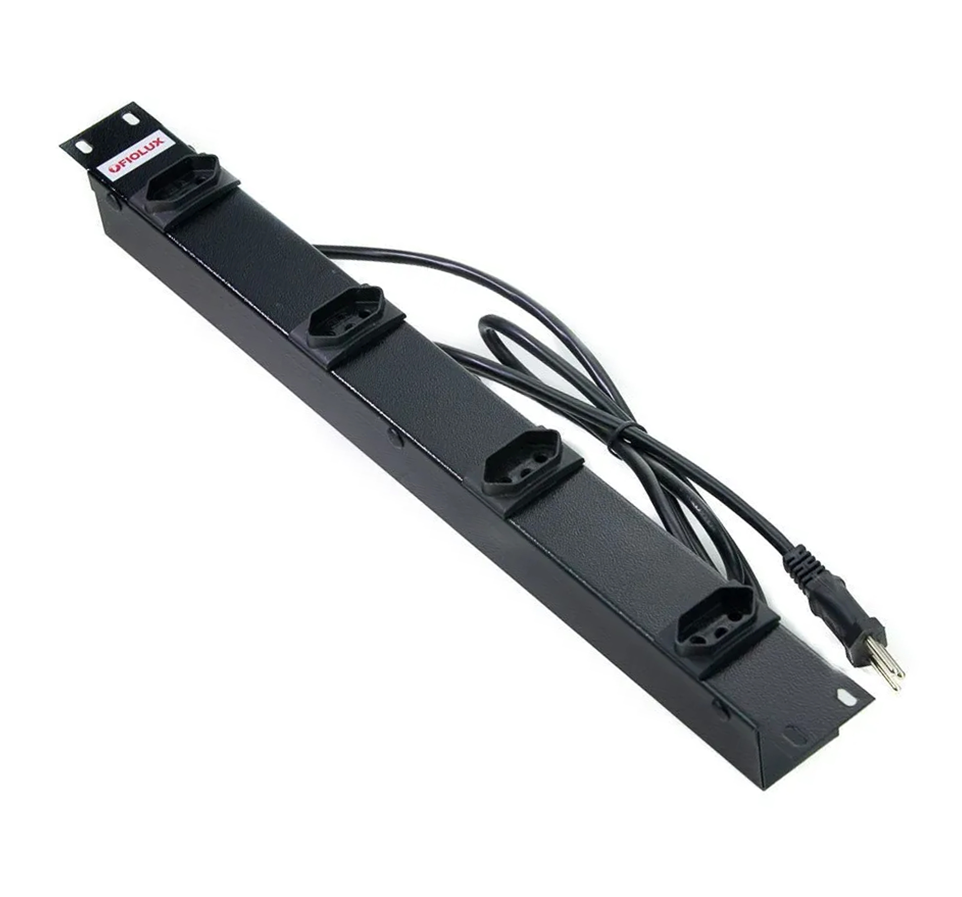 FILTRO LINHA FIOLUX 4 TOMADAS ESPACADA REGUA RACK10A 1M
