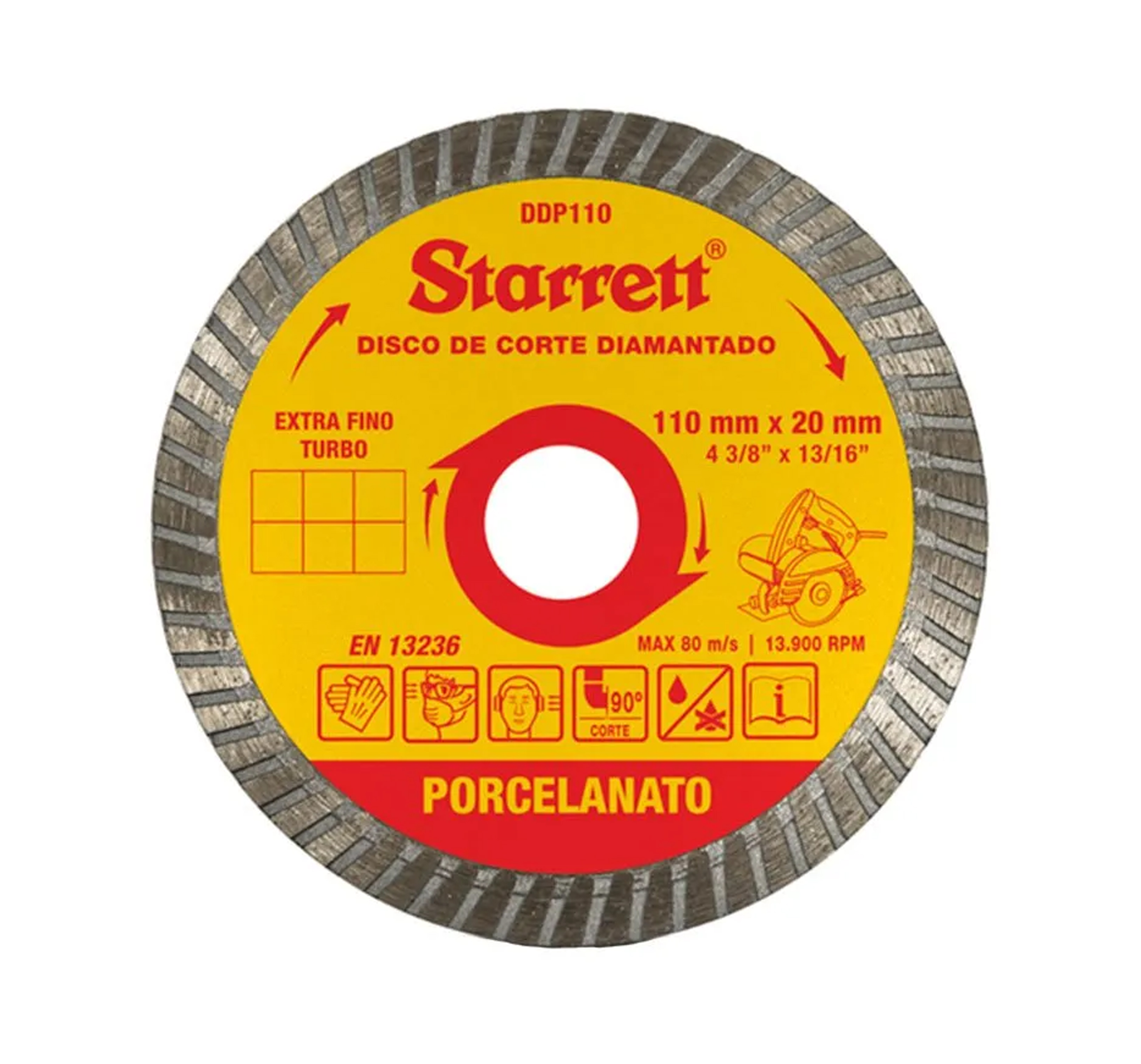 DISCO DIAMANTADO STARRETT PORCELANATO DDP110-S