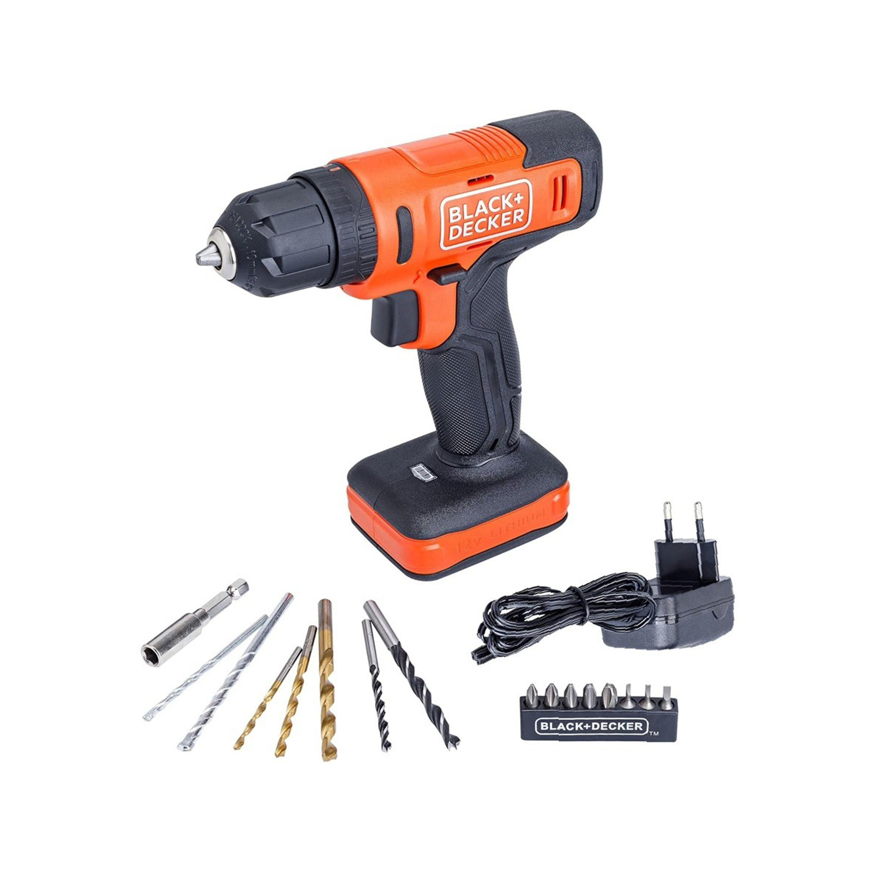 PARAFUSADEIRA/FURADEIRA BLACK&DECKER C/17PC BATERIA LITIO12V BIVOLT