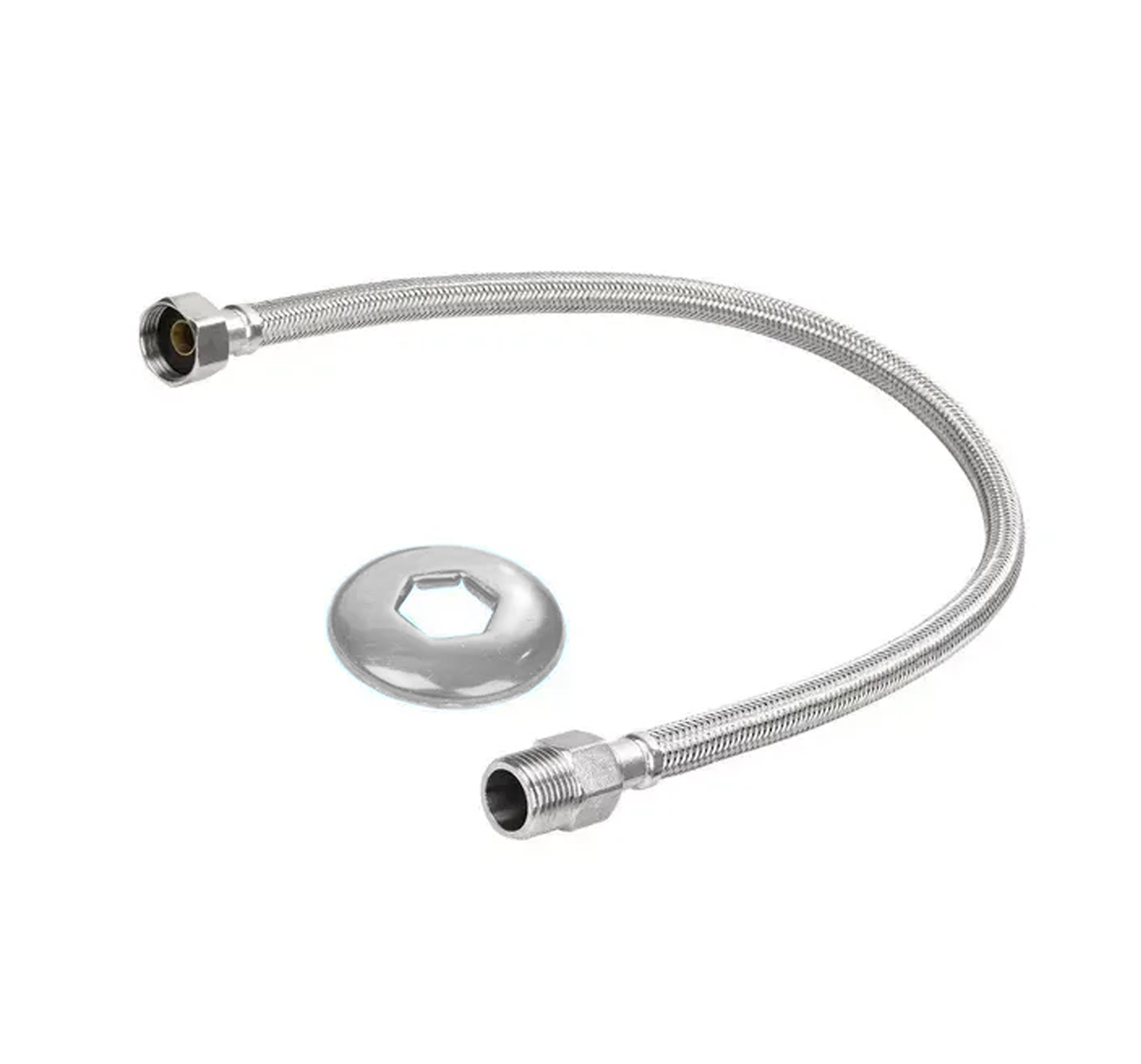 ENGATE FLEXIVEL MALHA INOX LIGHT BRAZHU 60CM