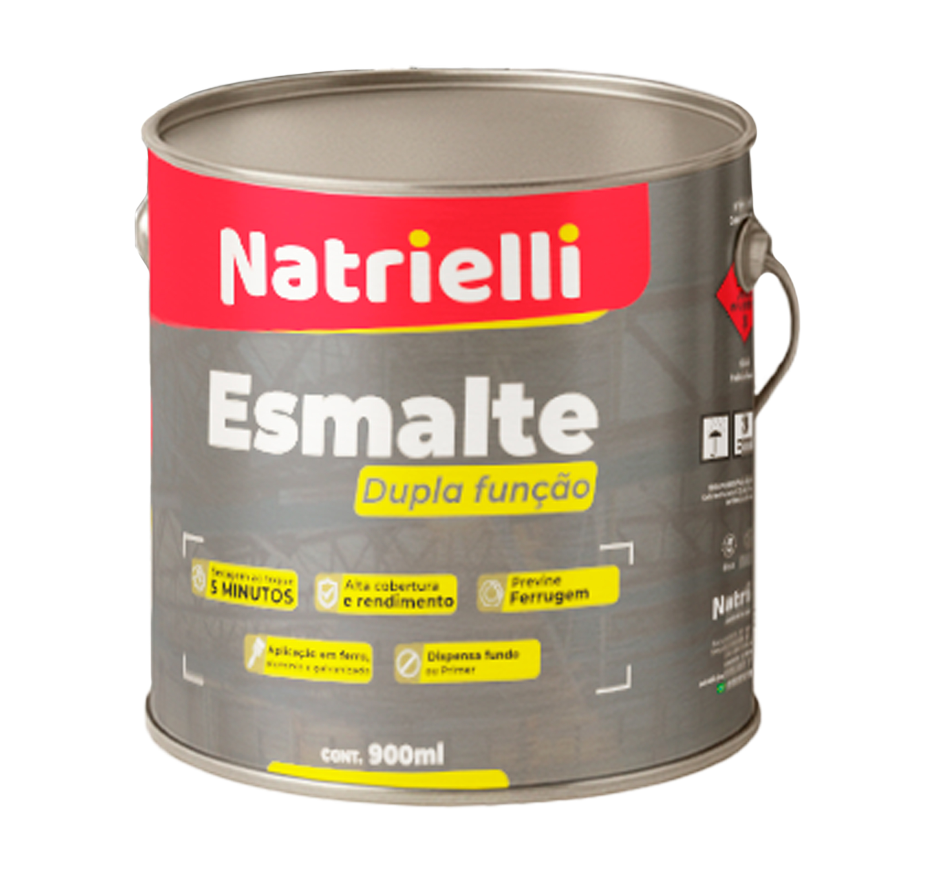 TINTA ESMALTE NATRIELLI DUPLA FUNCAO PRETO 1/4