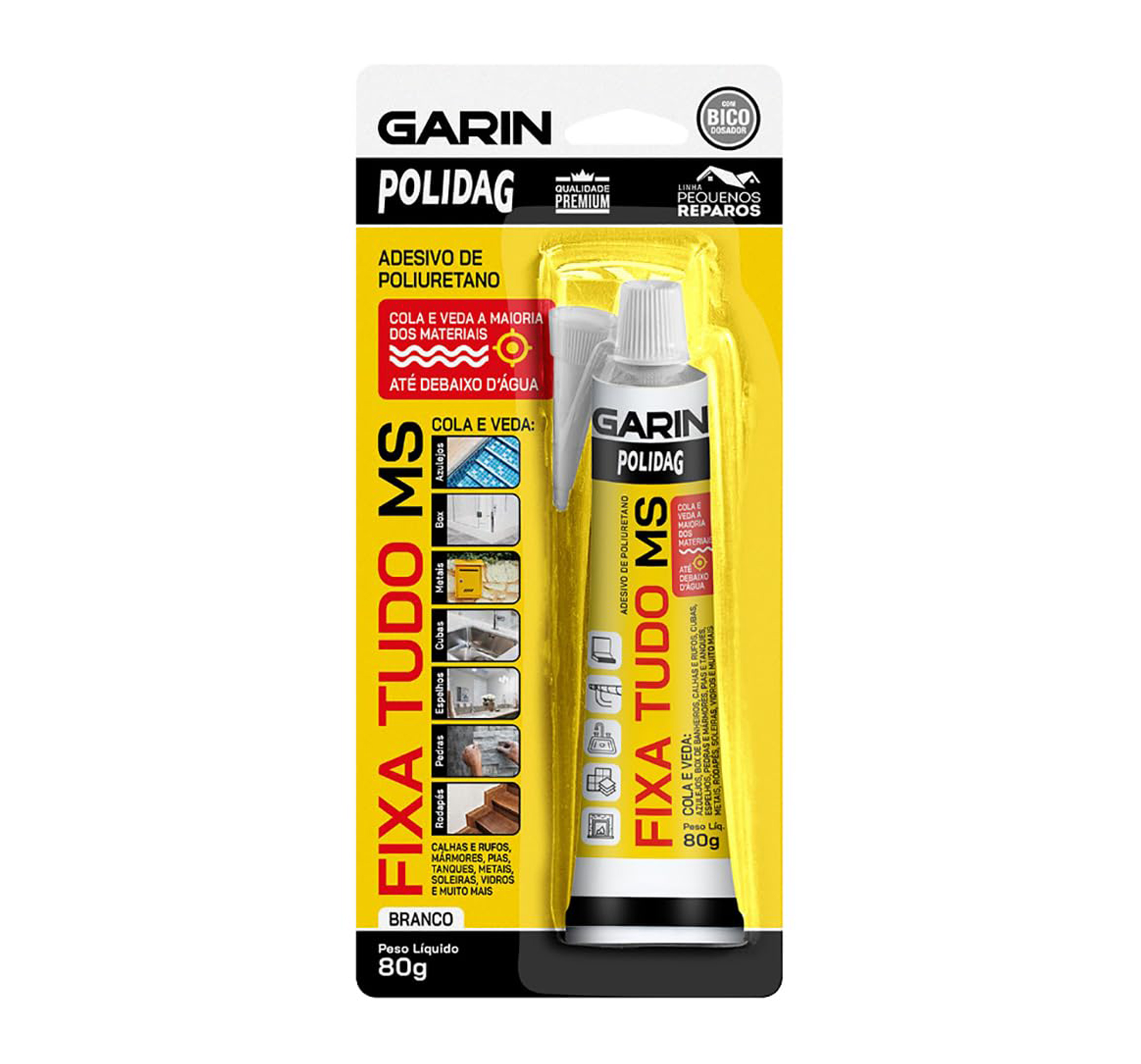 COLA FIXA TUDO GARIN POLIDAG BRANCO 80G