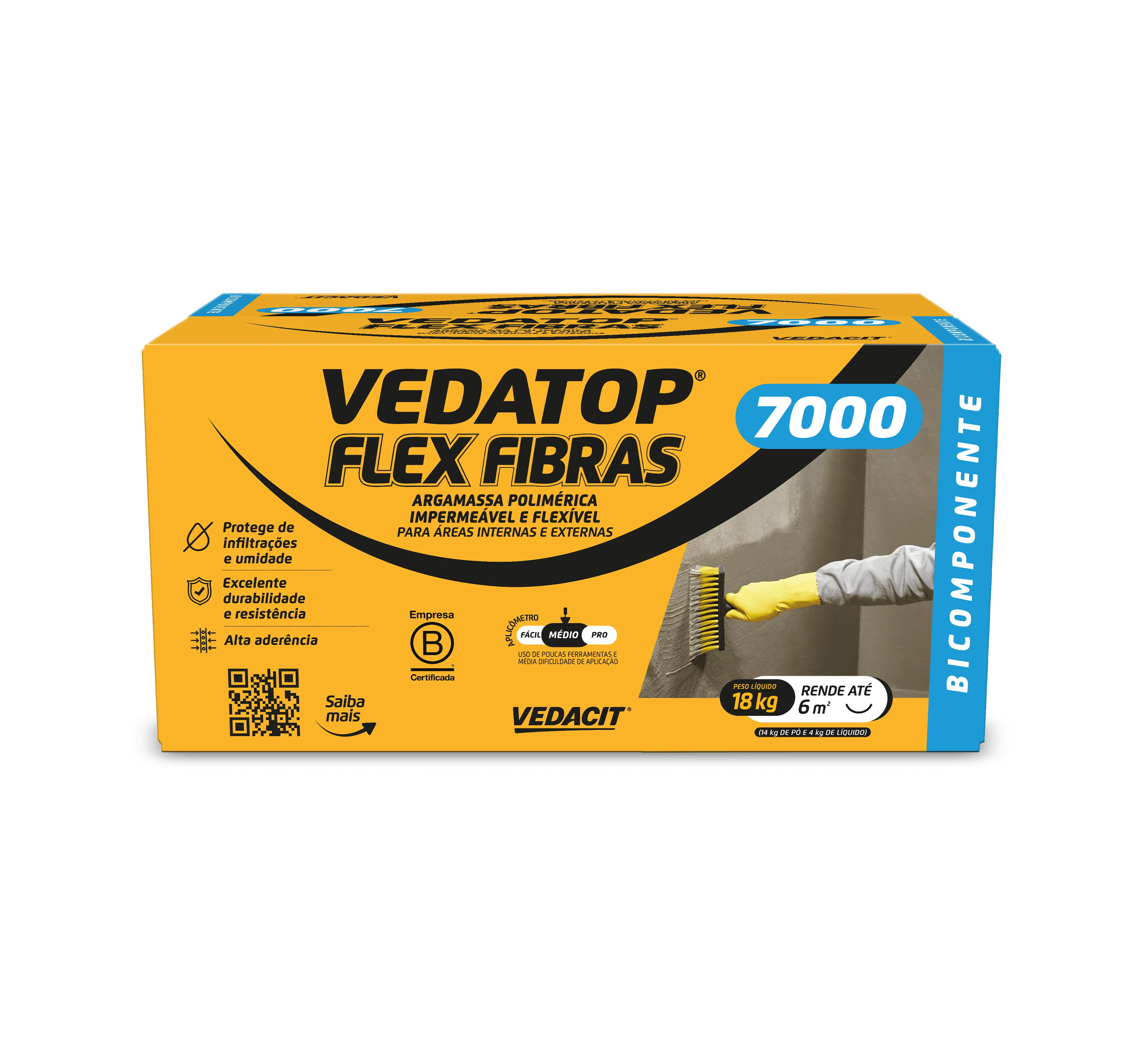 IMPERMEABILIZANTE VEDATOP VEDACIT 7000  BICOMPONENTE CX.18KG