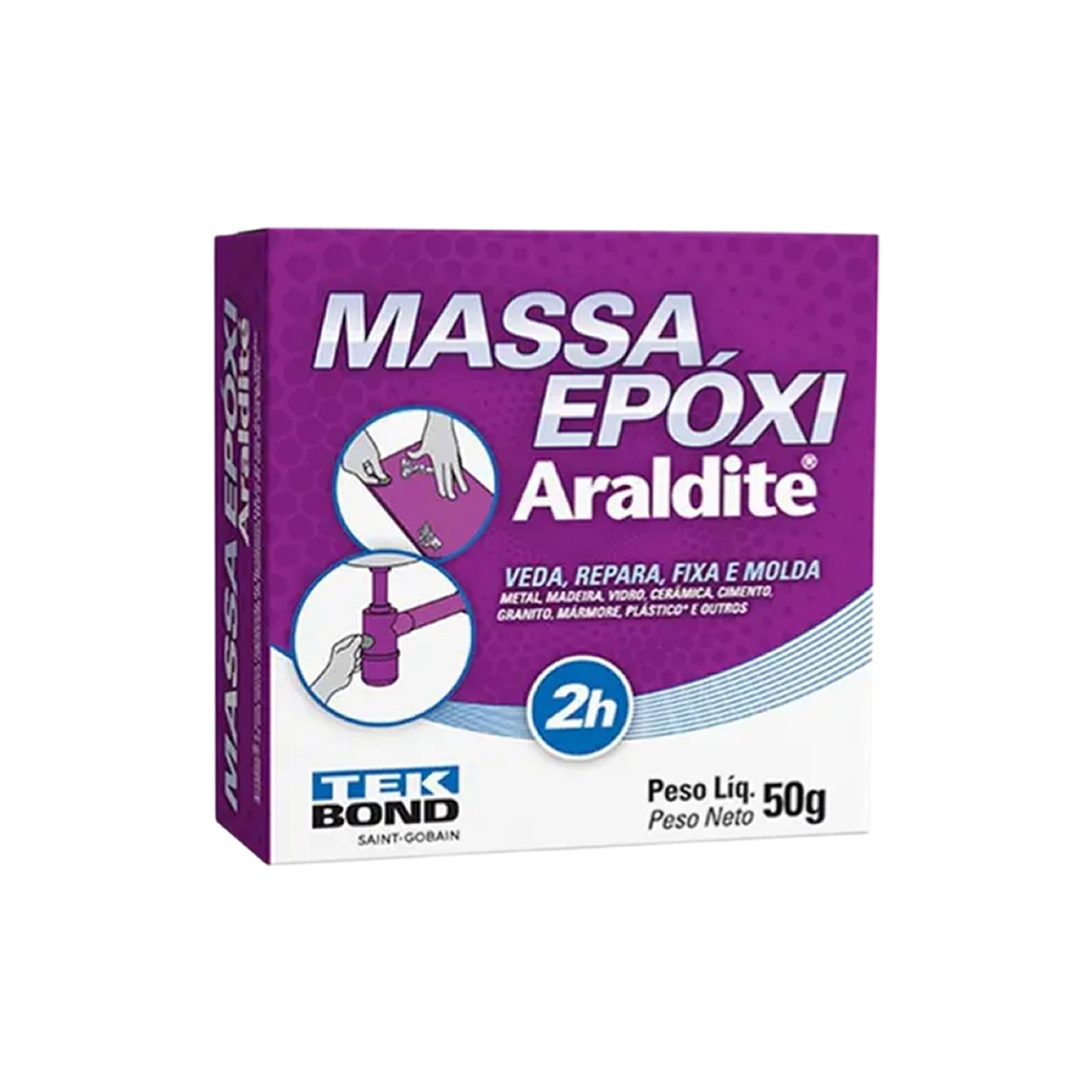 ARALDITE MASSA EPOXI TEKBOND CINZA   50G