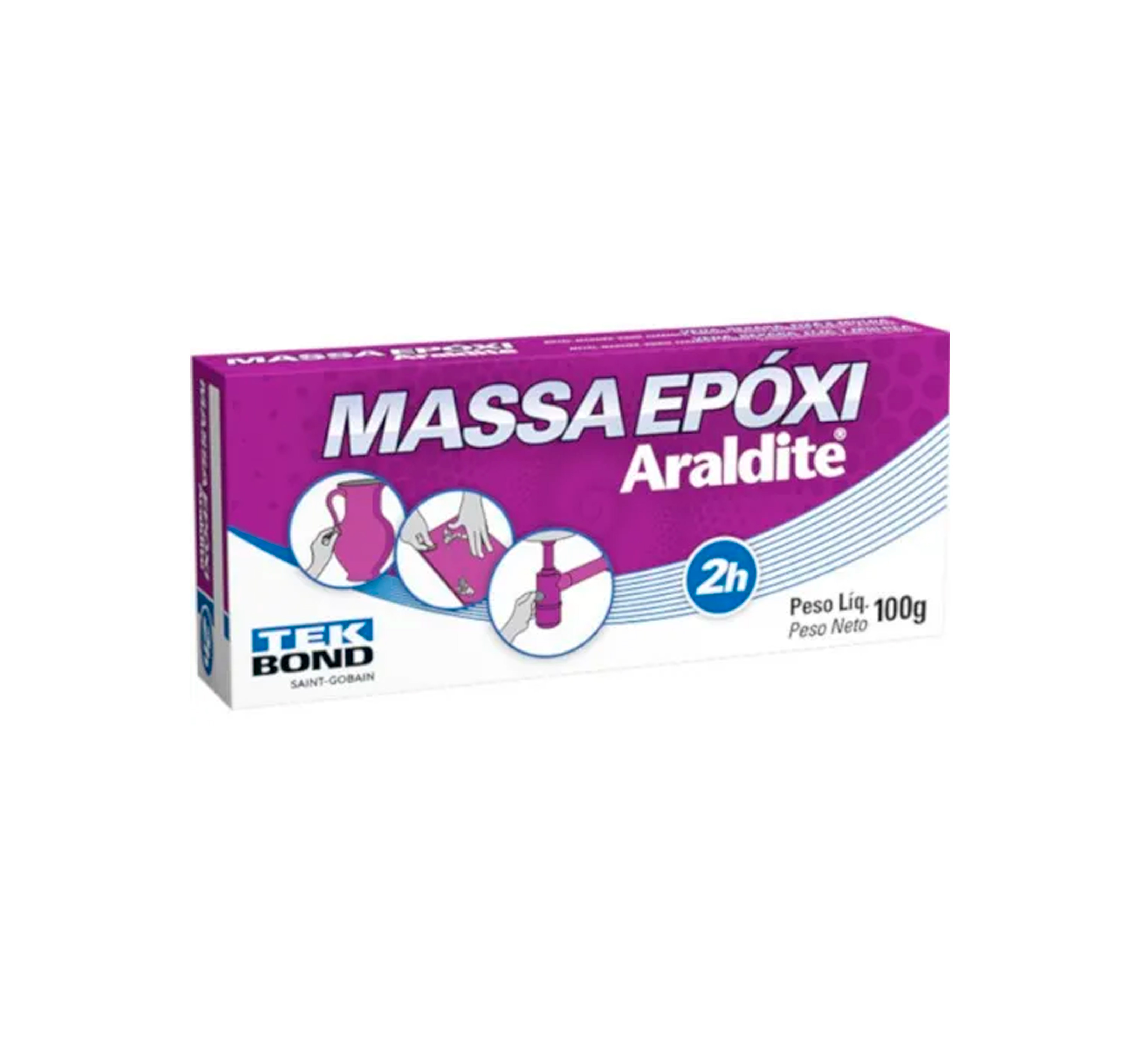 ARALDITE MASSA EPOXI TEKBOND CINZA 100G