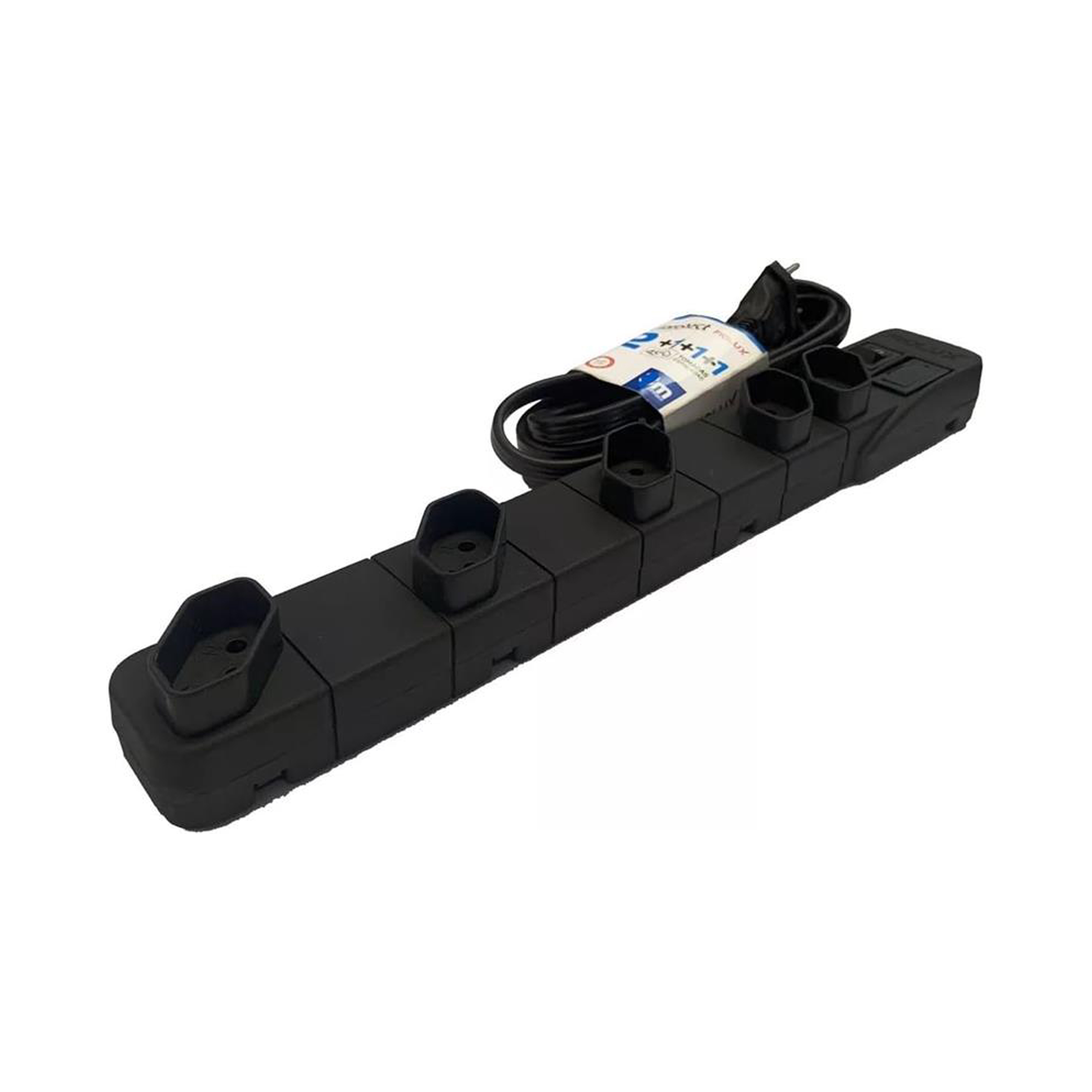 FILTRO LINHA FIOLUX PLASTICO 2TOMADAS +3TOMADAS ESPACADAS 10A BIVOLT 5M