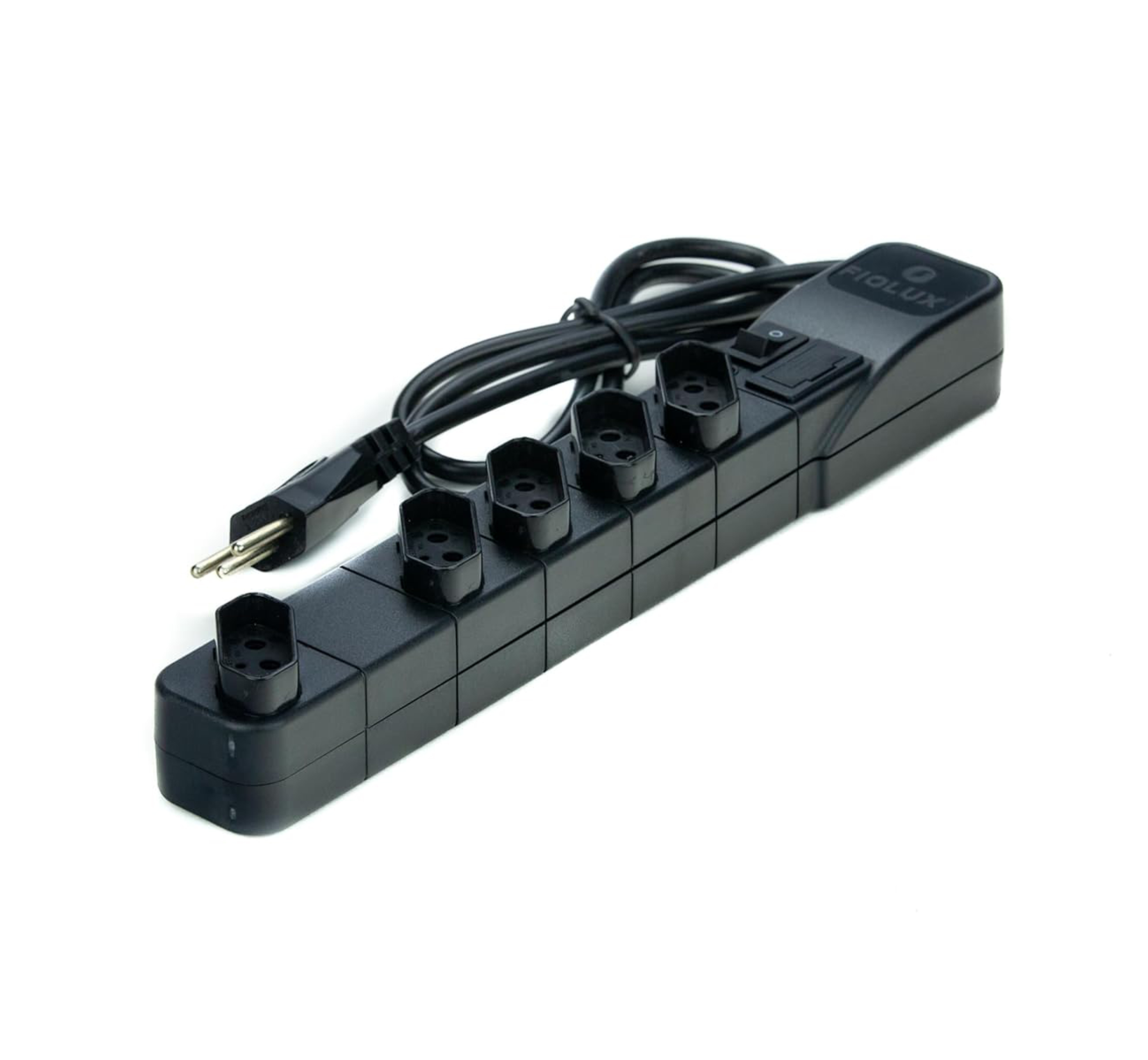 FILTRO LINHA FIOLUX PLASTICO 4TOMADAS +1TOMADA ESPACADAS 10A BIVOLT 5M