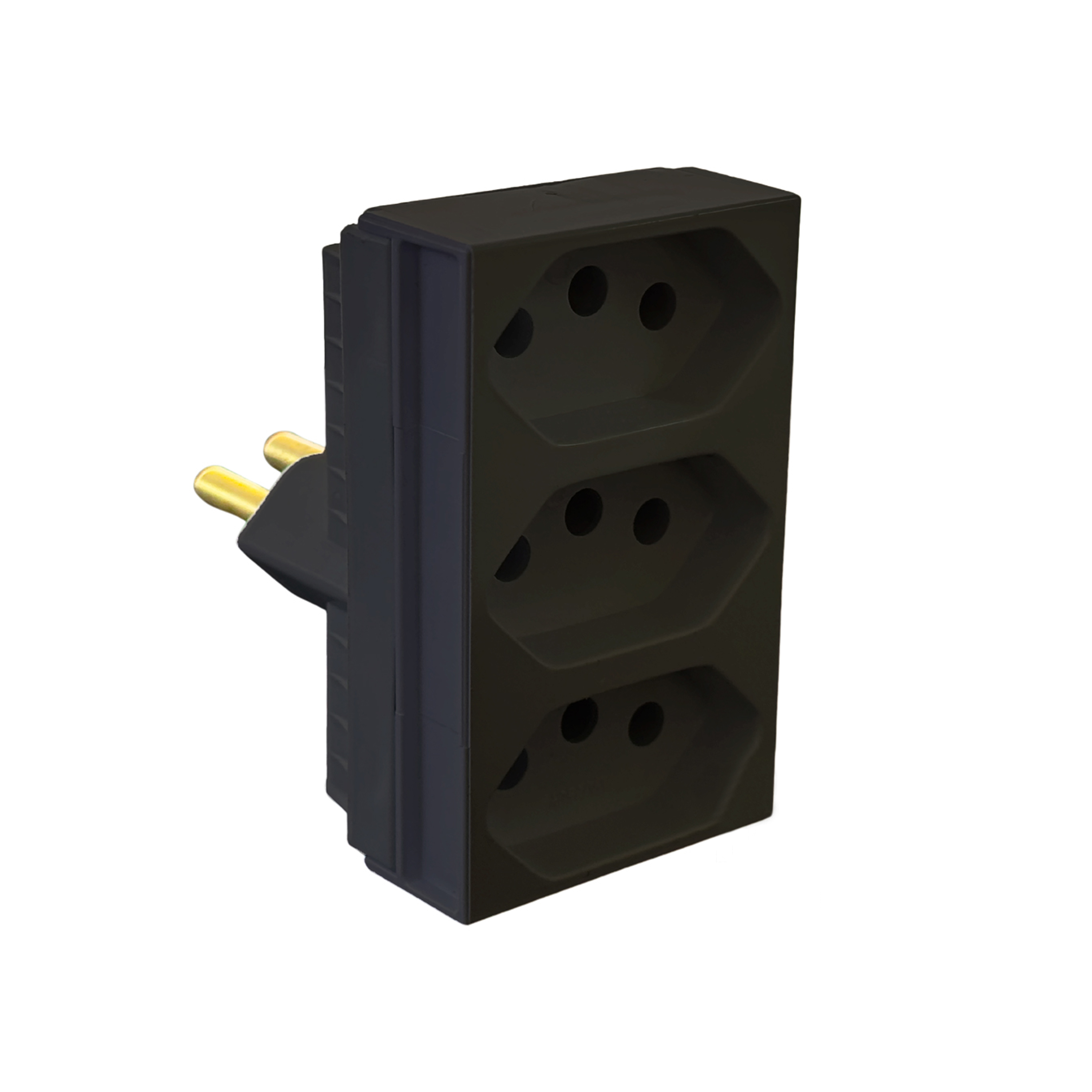 PINO 3 SAIDAS 3 POLOS ILUMI 20A PRETO 12320