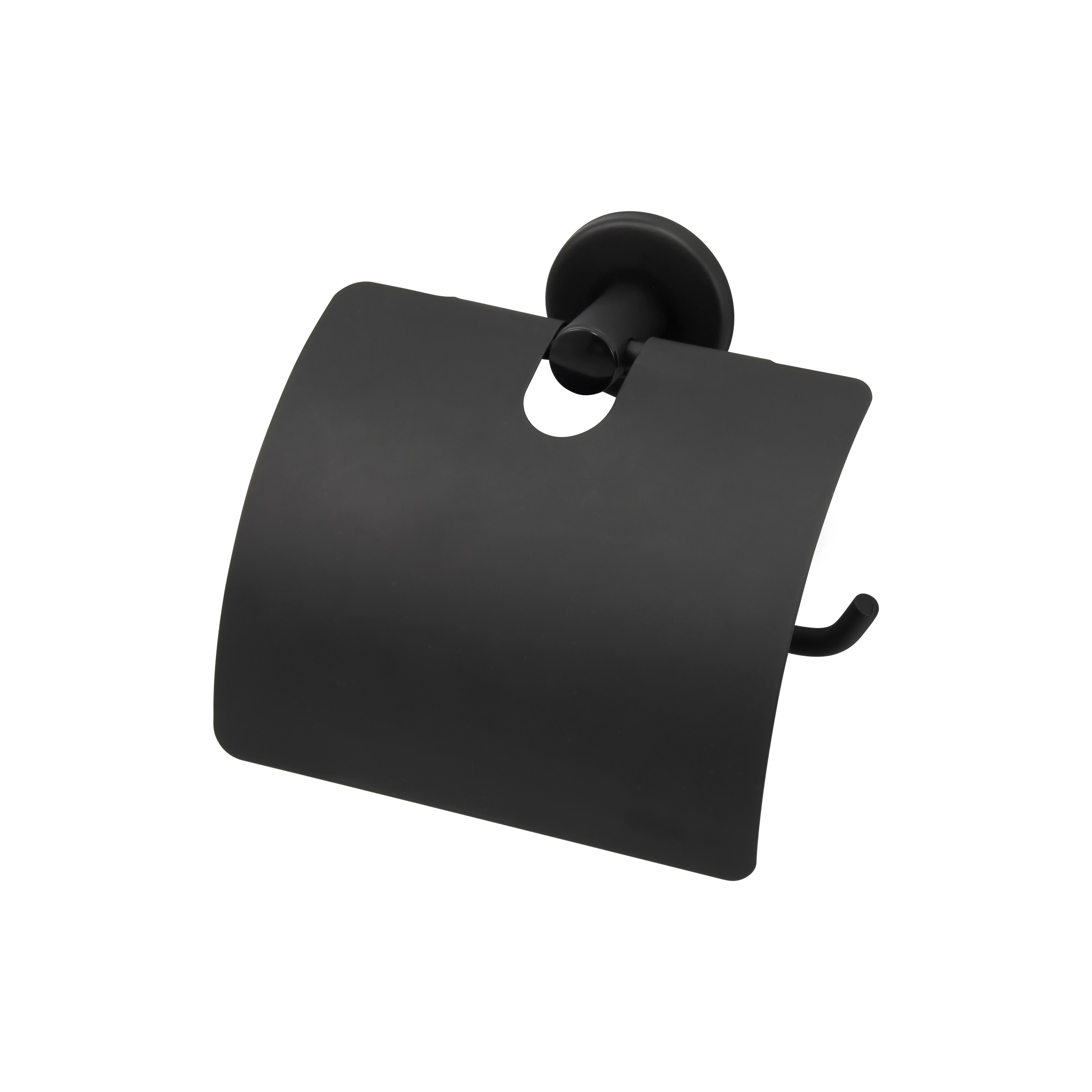 PAPELEIRA HIDROLAR INOX PRETO COM TAMPA