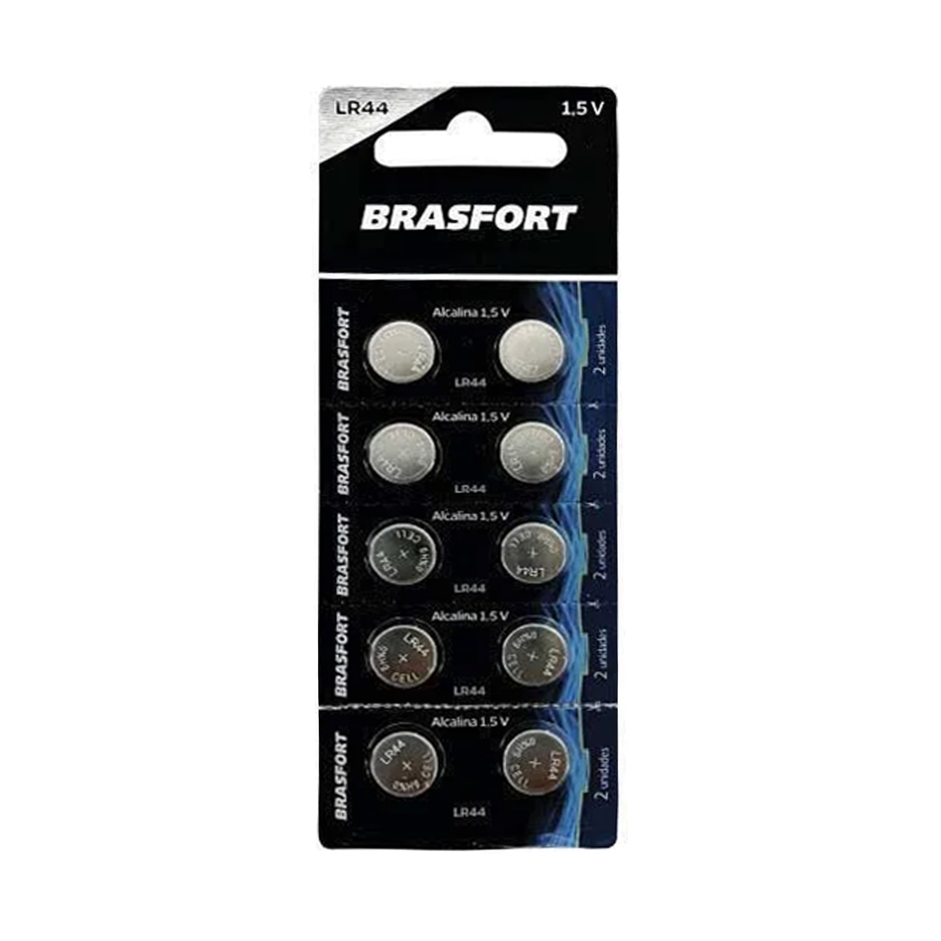 PILHA BATERIA PASTILHA BRASFORT 1.5V LR44 10PCS