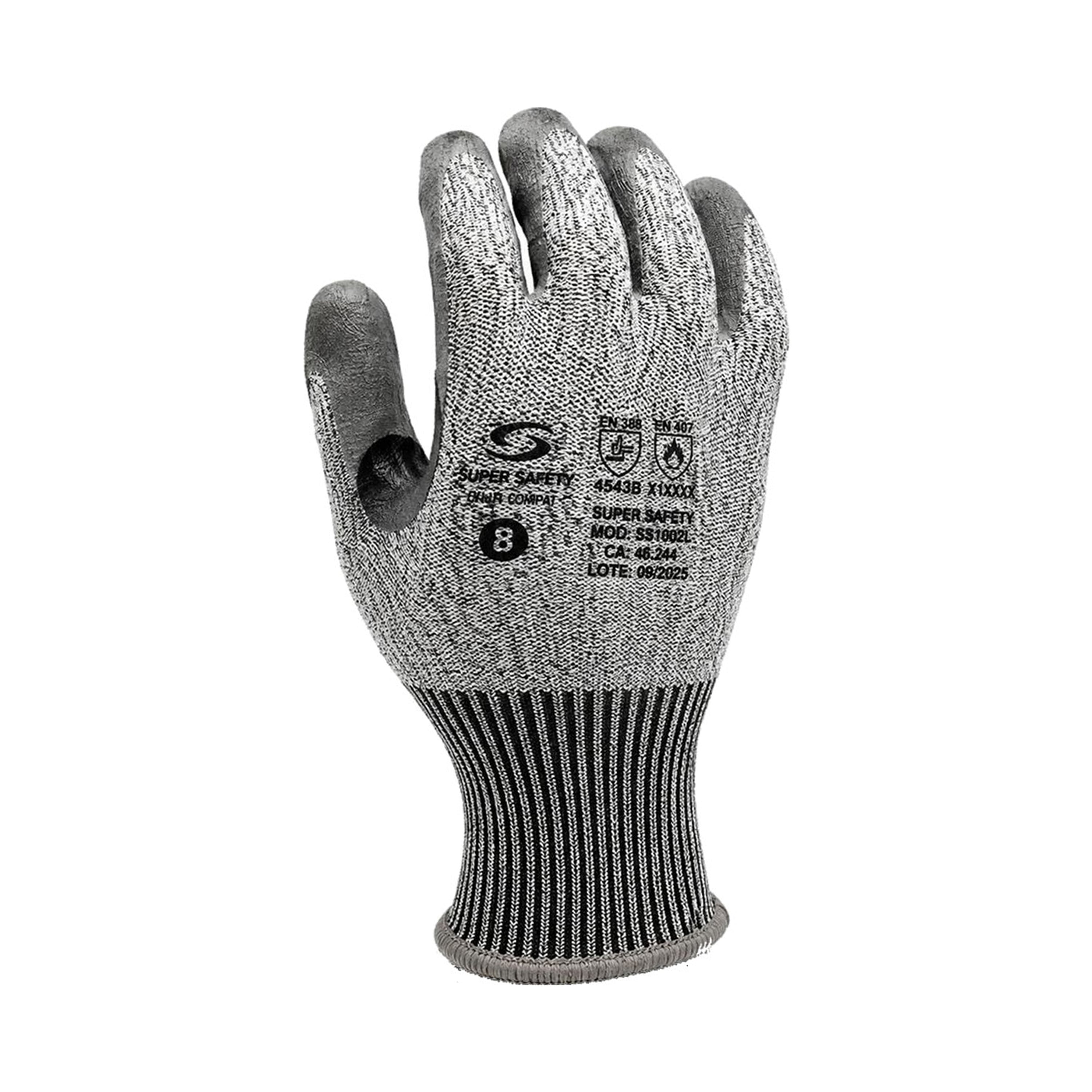LUVA MAO ANTICORTE SUPER SAFETY SS1008 T10XG