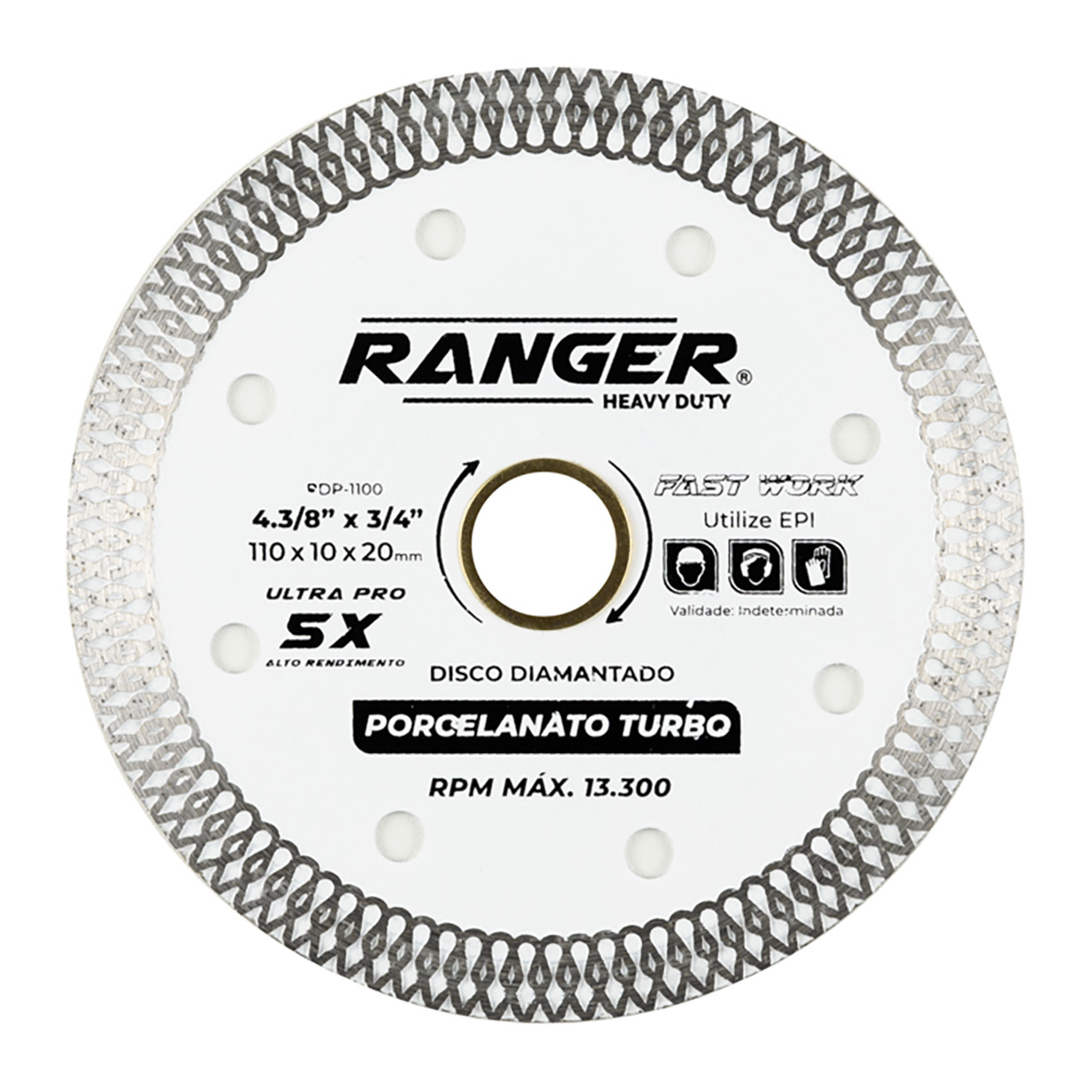 DISCO DIAMANTADO RANGER PORCELANATO TURBO PRO RDP1100